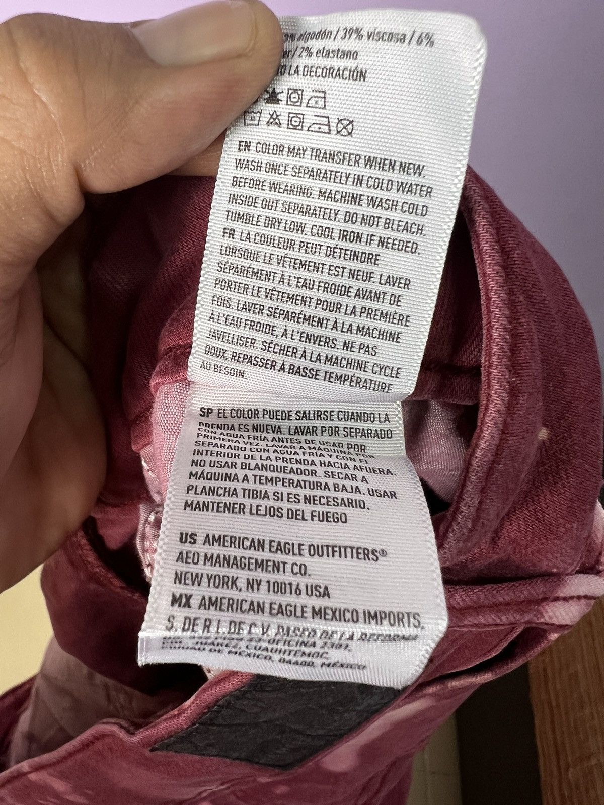American Eagle Outfitters 🔥Rare Tie Dye American Eagle Stretchable Distressed Denim Size US 31 - 18 Thumbnail