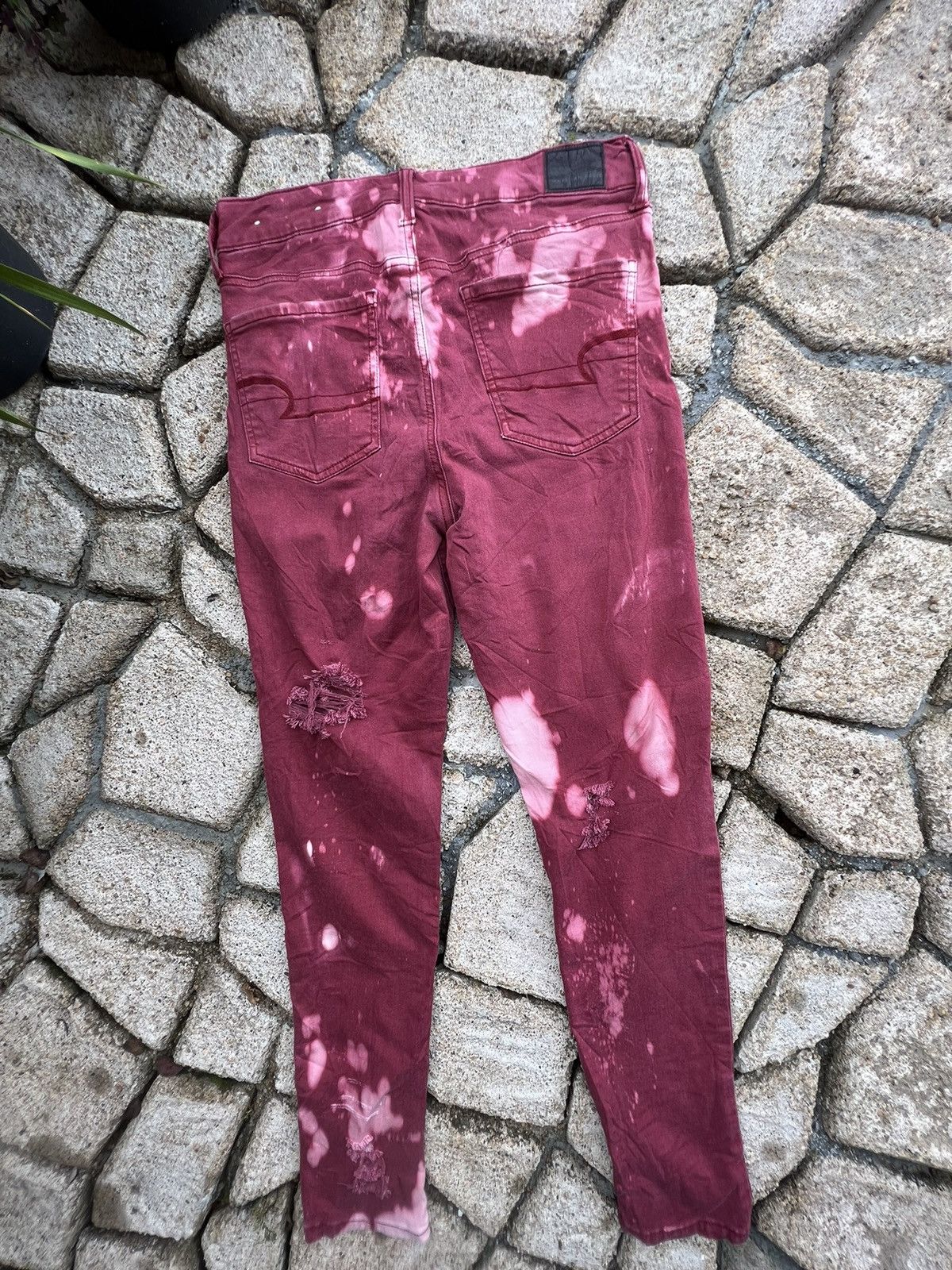 American Eagle Outfitters 🔥Rare Tie Dye American Eagle Stretchable Distressed Denim Size US 31 - 2 Thumbnail