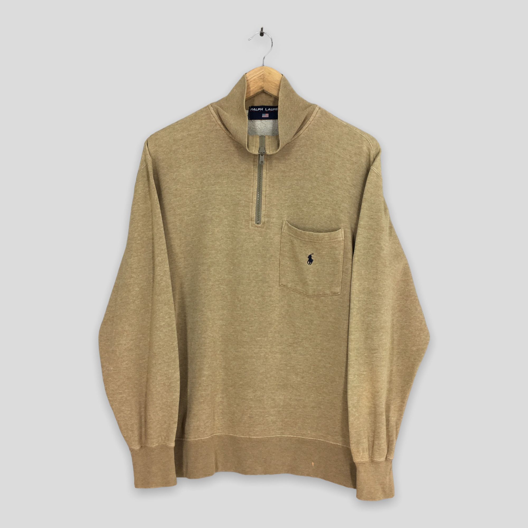 Polo Ralph Lauren Vintage 90s Polo Ralph Lauren Pony Brown Sweatshirts Medium Size US M / EU 48-50 / 2 - 1 Thumbnail