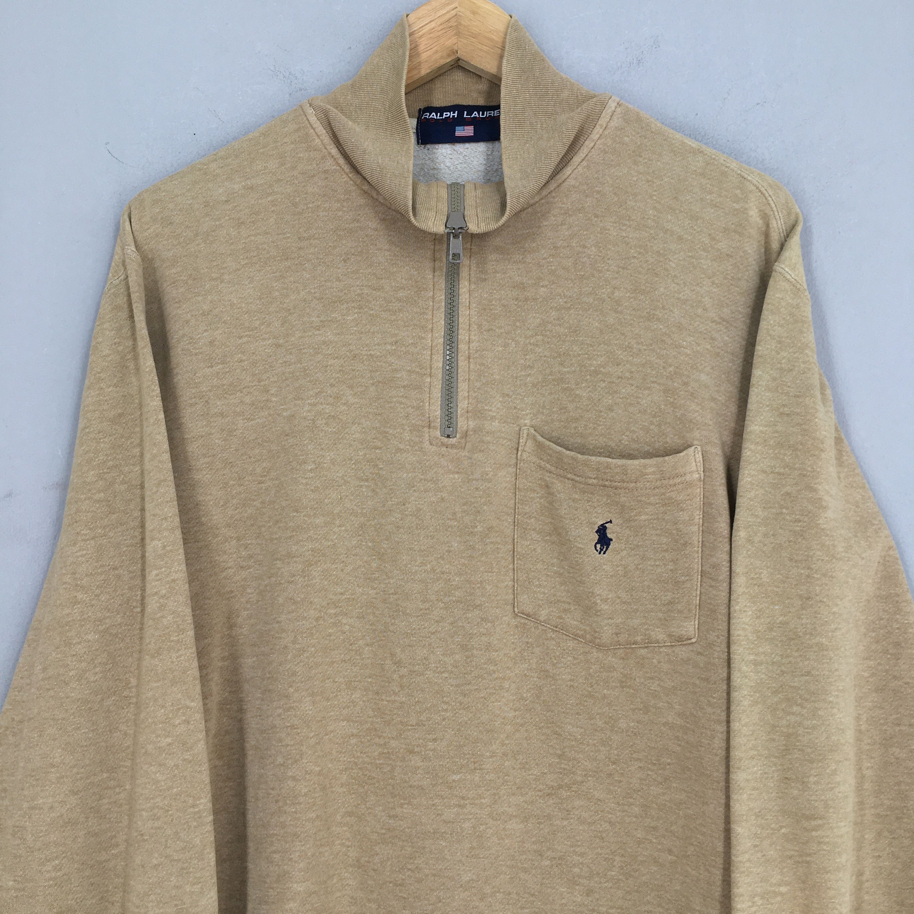 Polo Ralph Lauren Vintage 90s Polo Ralph Lauren Pony Brown Sweatshirts Medium Size US M / EU 48-50 / 2 - 2 Thumbnail