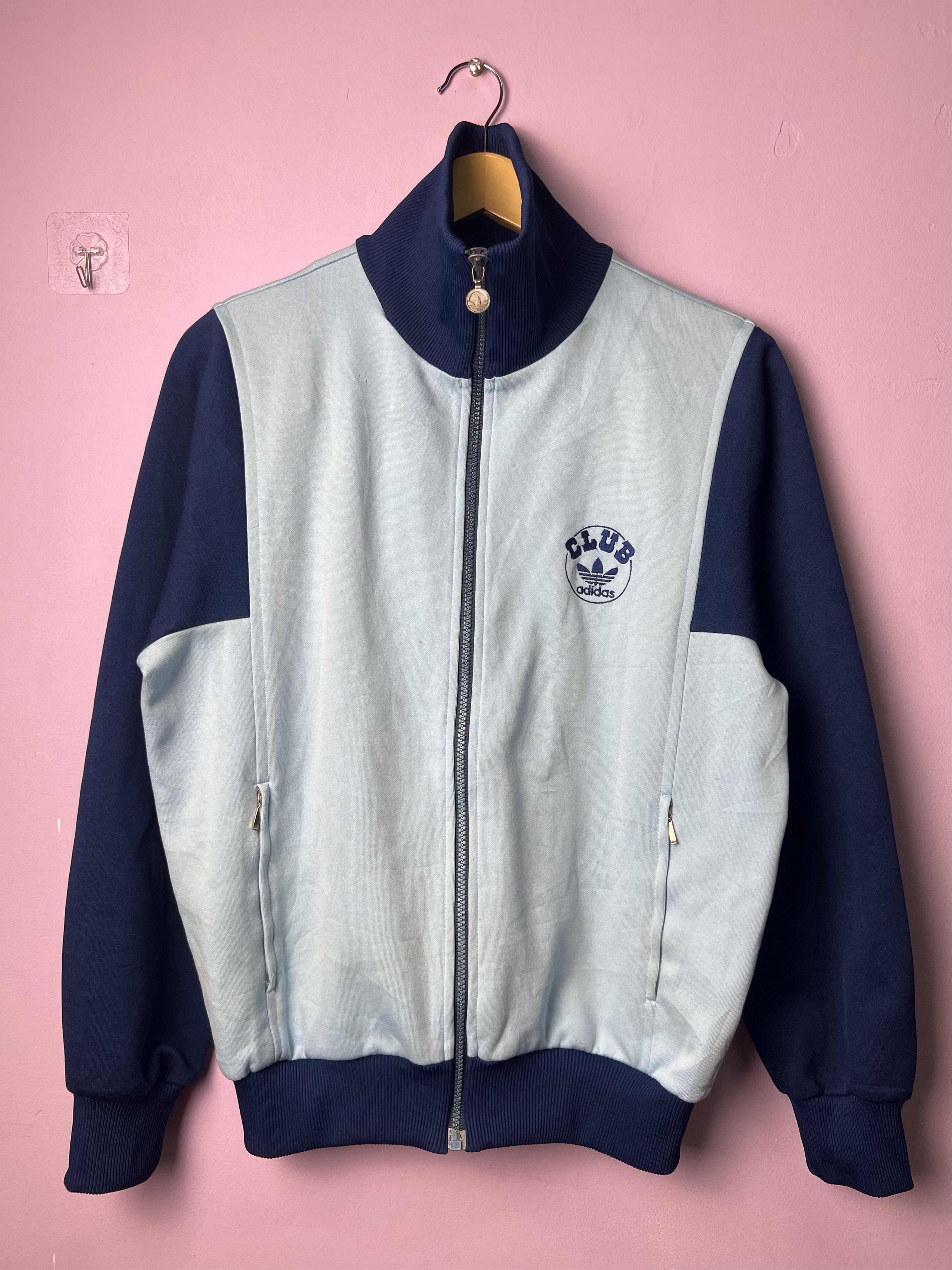 Adidas 🔥Vintage Two Tone Adidas Club Zipper Jackets Size US S / EU 44-46 / 1 - 1 Thumbnail