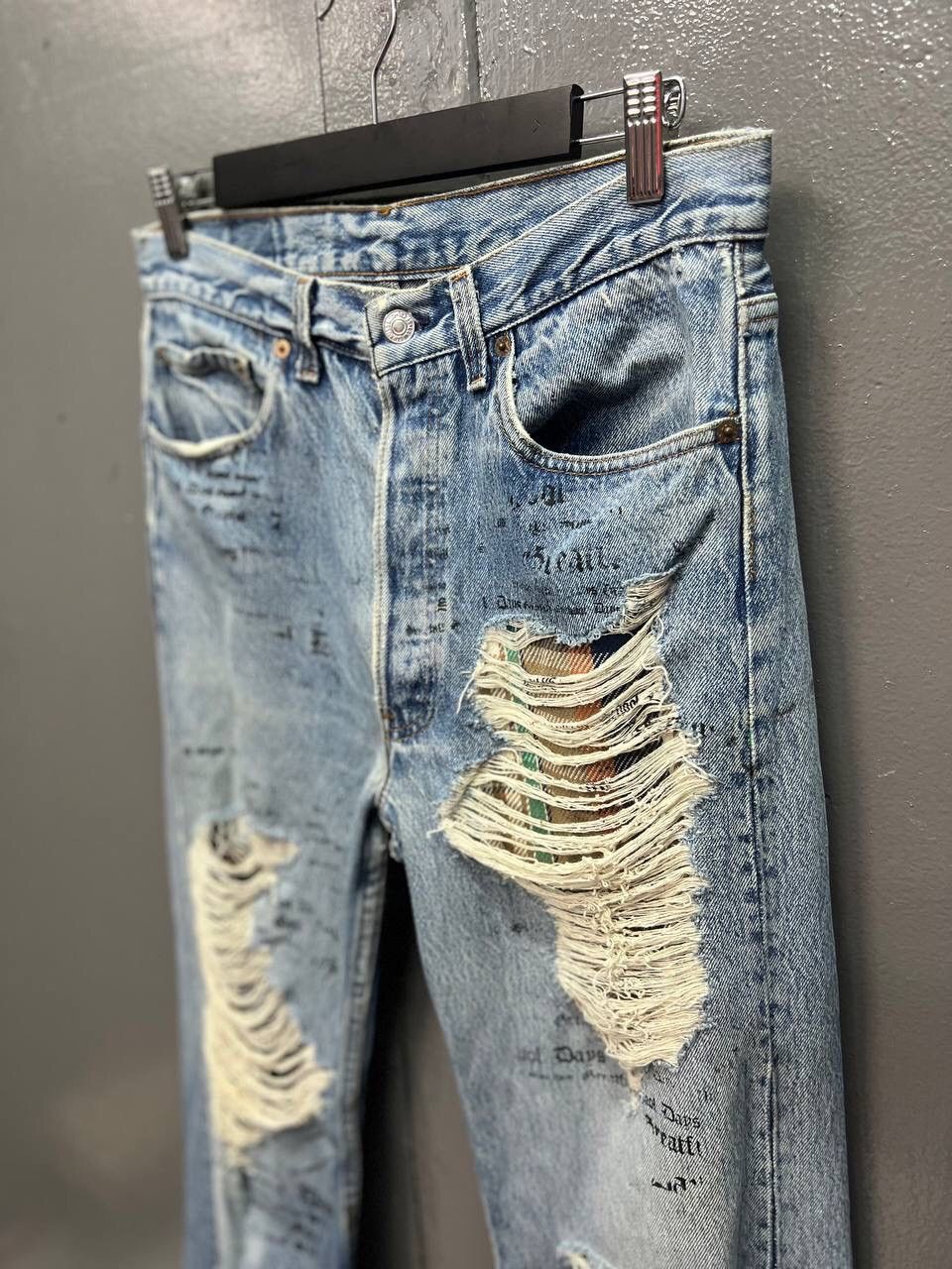 Levi's VINTAGE LEVIS SINGLE R BUTTON 544 DISTRESS JEANS Size US 31 - 9 Thumbnail