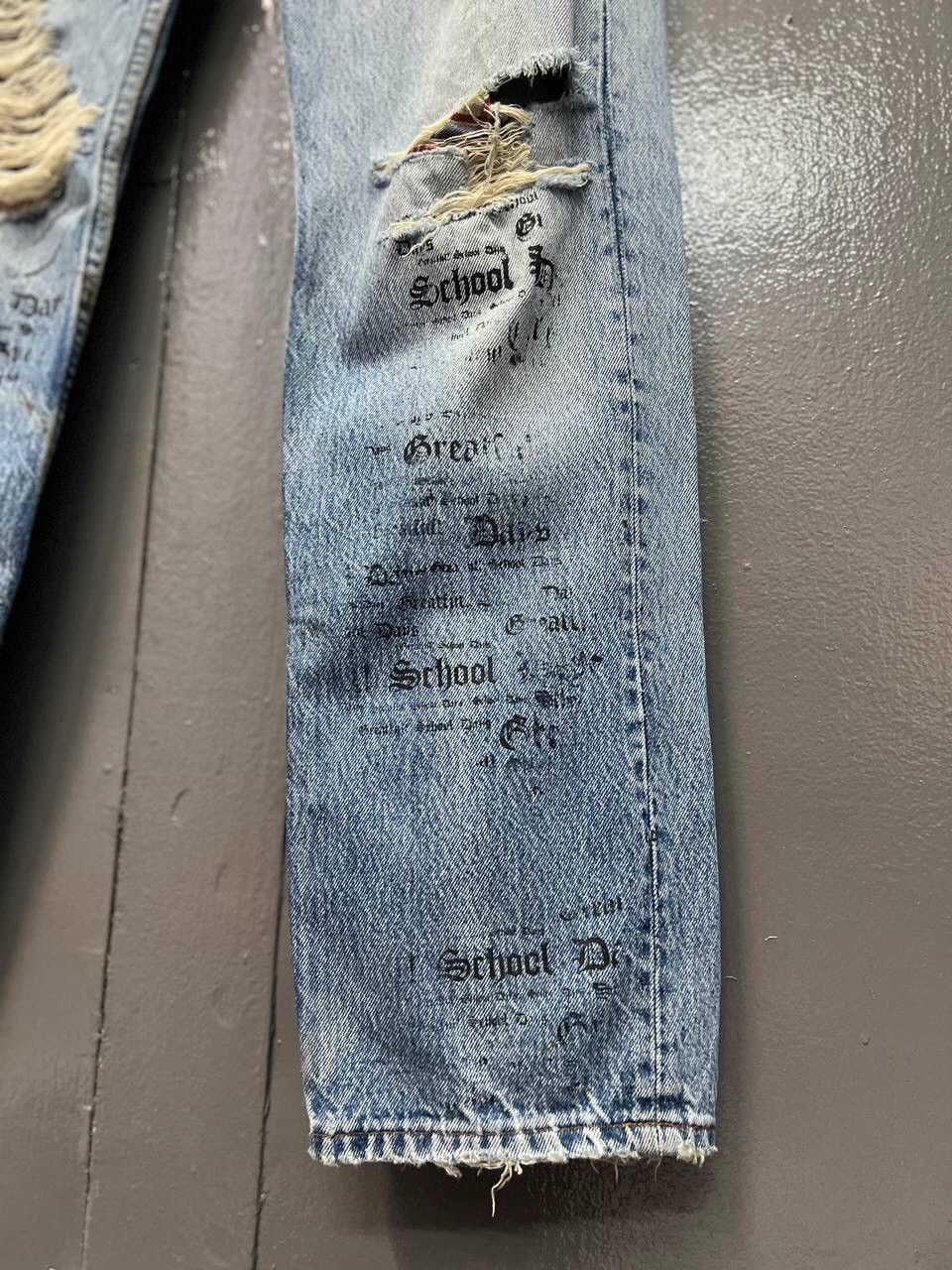 Levi's VINTAGE LEVIS SINGLE R BUTTON 544 DISTRESS JEANS Size US 31 - 5 Thumbnail