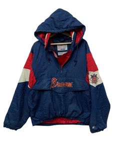 Vintage Starter (Diamond Collection) - Atlanta Braves Windbreaker 1990s  Large – Vintage Club Clothing