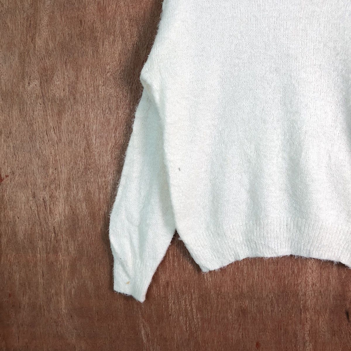 Japanese Brand GU White Shag Shaggy Fur Mohair Knitwear #6571 Size US L / EU 52-54 / 3 - 2 Thumbnail
