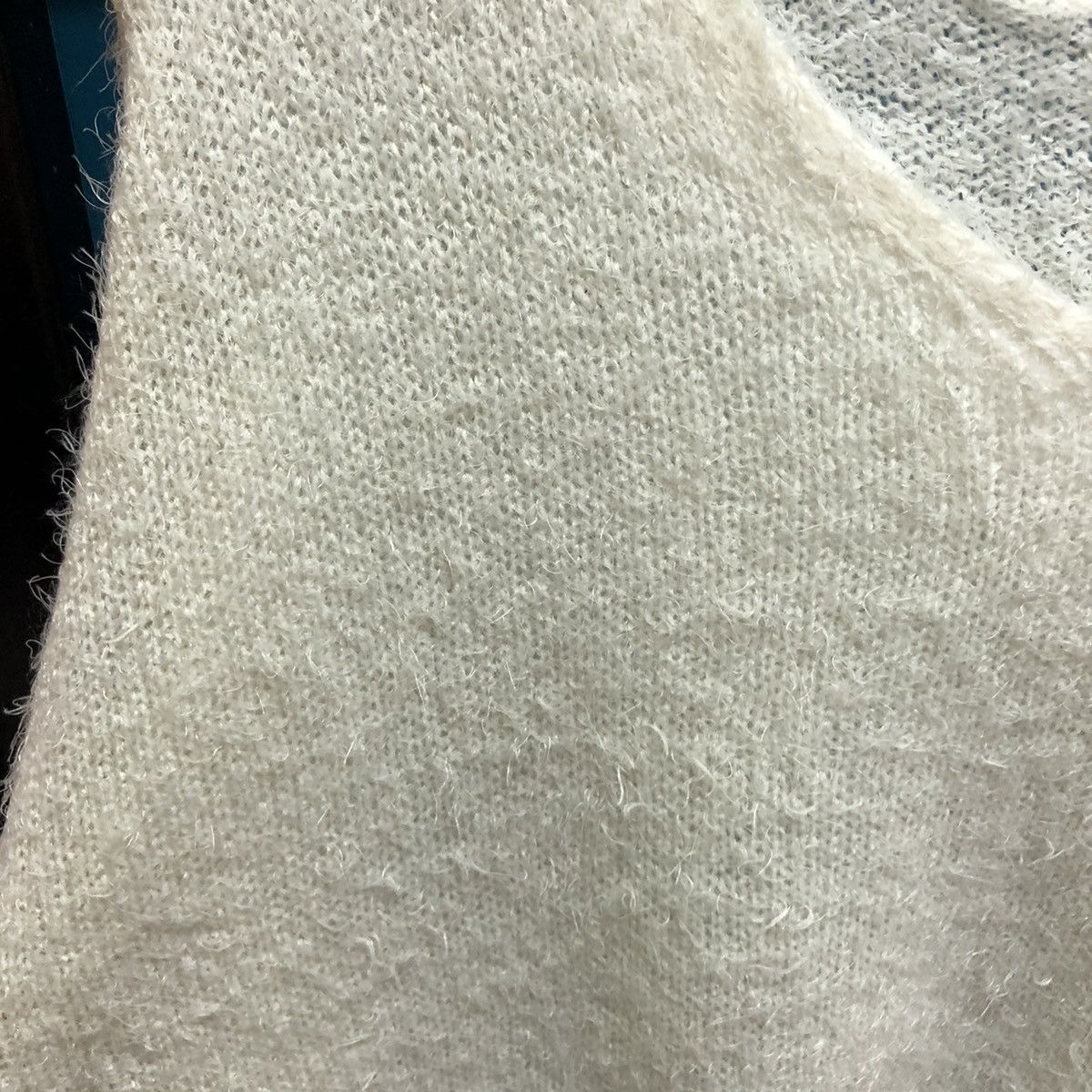 Japanese Brand GU White Shag Shaggy Fur Mohair Knitwear #6571 Size US L / EU 52-54 / 3 - 9 Thumbnail