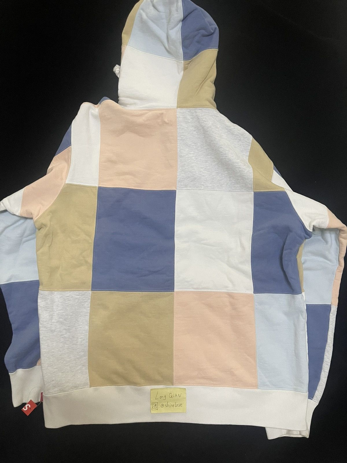 Supreme patchwork hoodie white deals