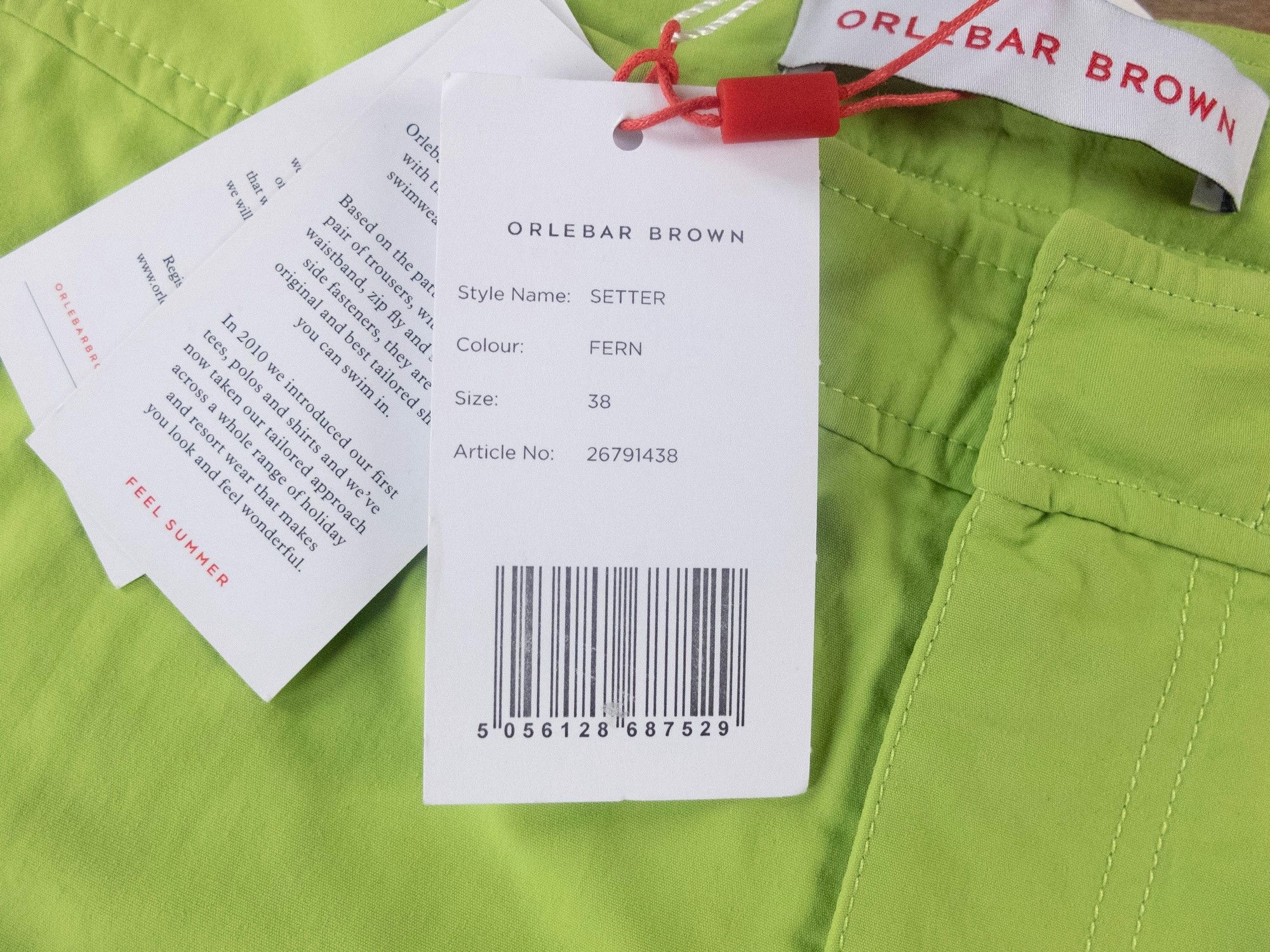 Orlebar Brown ORLEBAR BROWN Bulldog solid fern green swim shorts 38 - NWT Size US 38 / EU 54 - 3 Thumbnail
