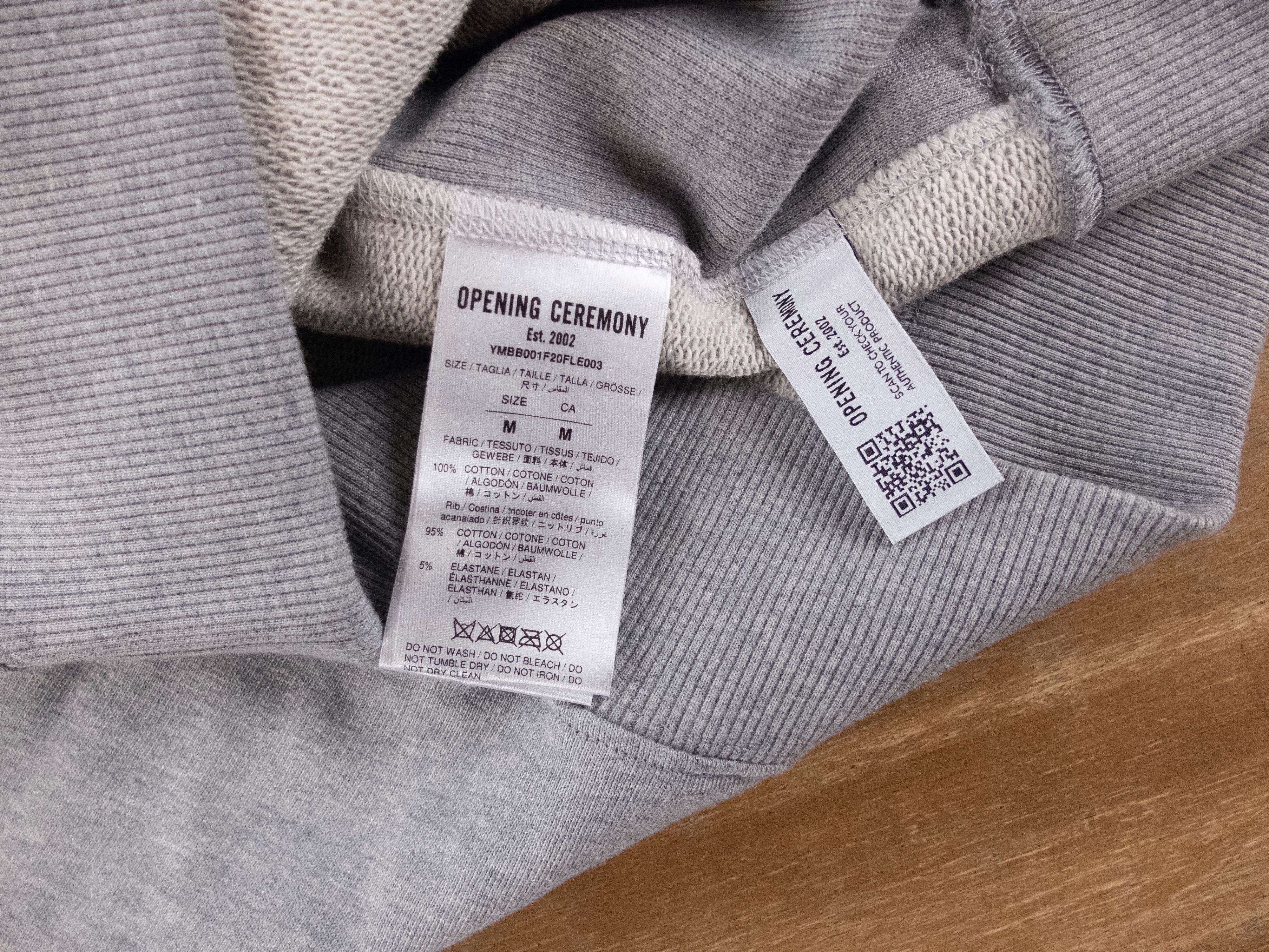 Opening Ceremony OPENING CEREMONY gray box slim sweatshirt hoodie - Medium Size US M / EU 48-50 / 2 - 11 Thumbnail