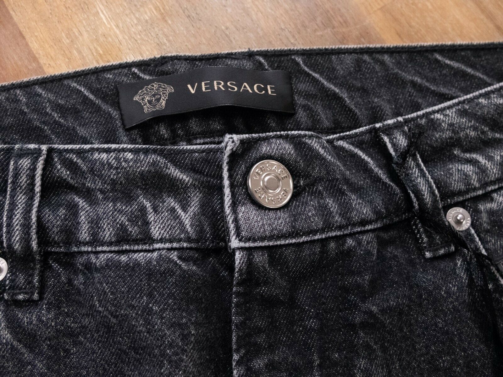 Versace VERSACE black / gray L'Homme jeans - Size 33 - NWT Size US 33 - 5 Thumbnail