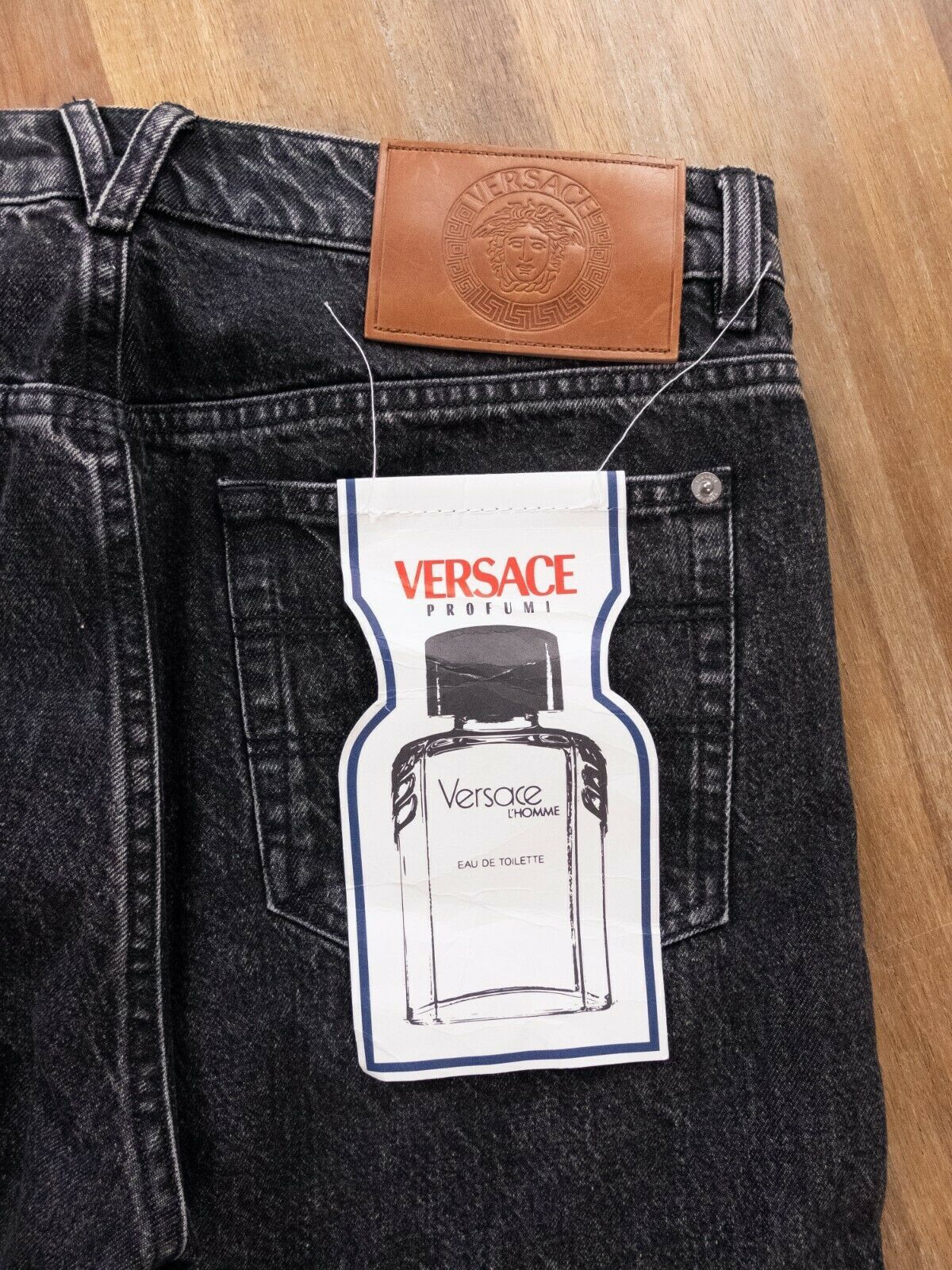 Versace VERSACE black / gray L'Homme jeans - Size 33 - NWT Size US 33 - 12 Thumbnail