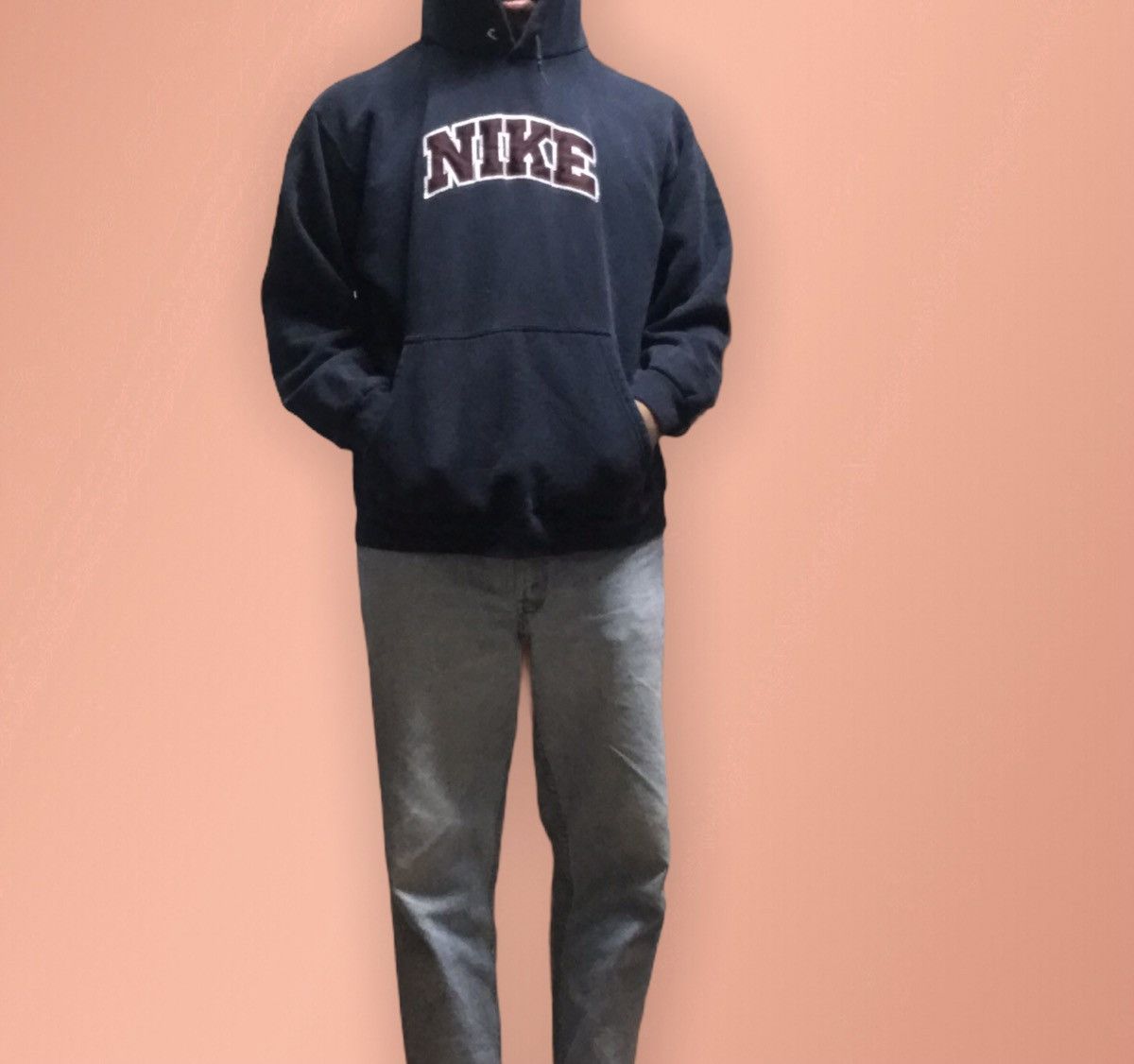 Jordan Brand × Nike × Vintage Vintage Nike navy hoodie xl Size US XL / EU 56 / 4 - 7 Thumbnail