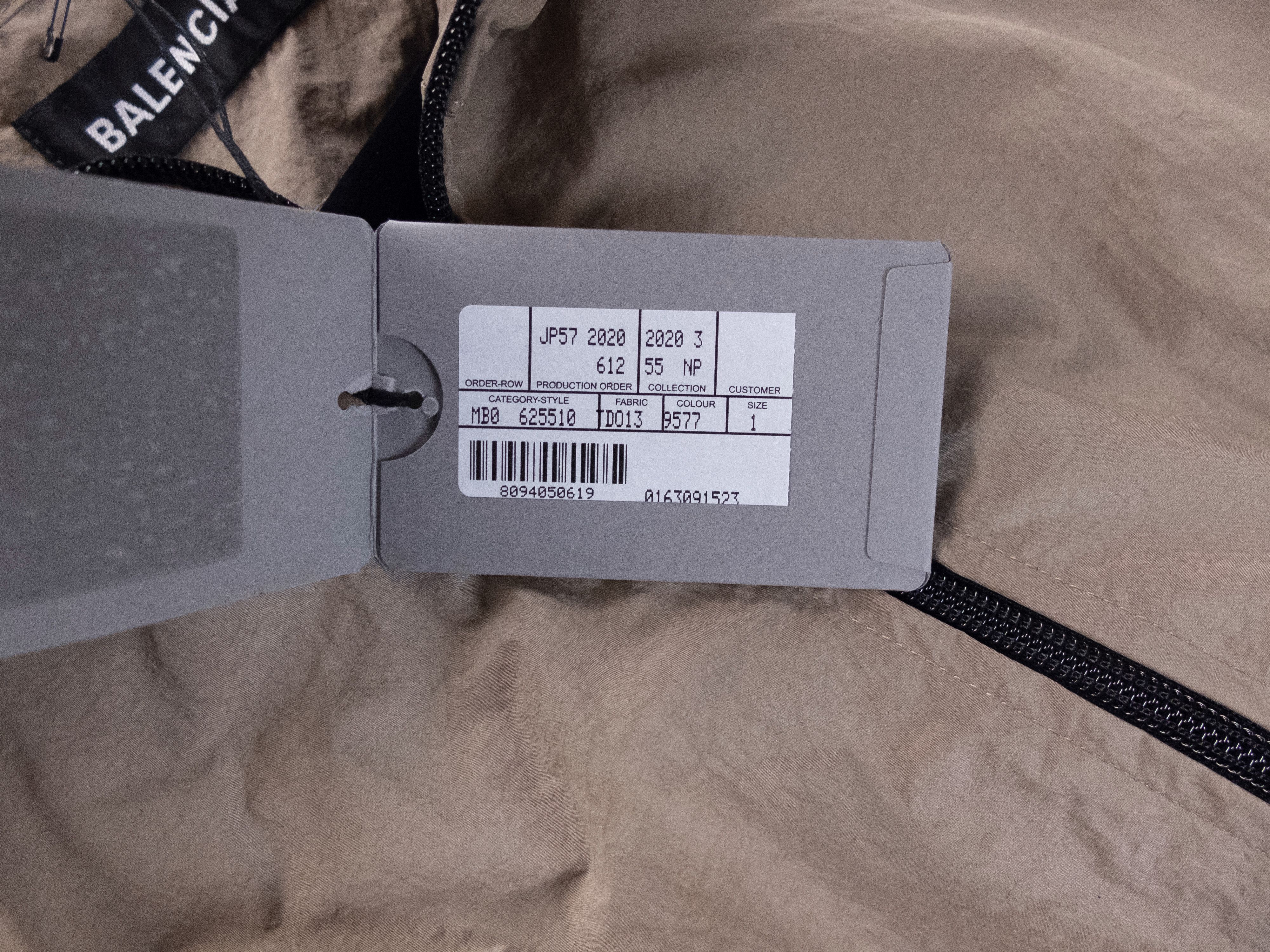 Balenciaga $1525 BALENCIAGA Enveloppe oversize crinkled track jacket S Size US S / EU 44-46 / 1 - 6 Thumbnail