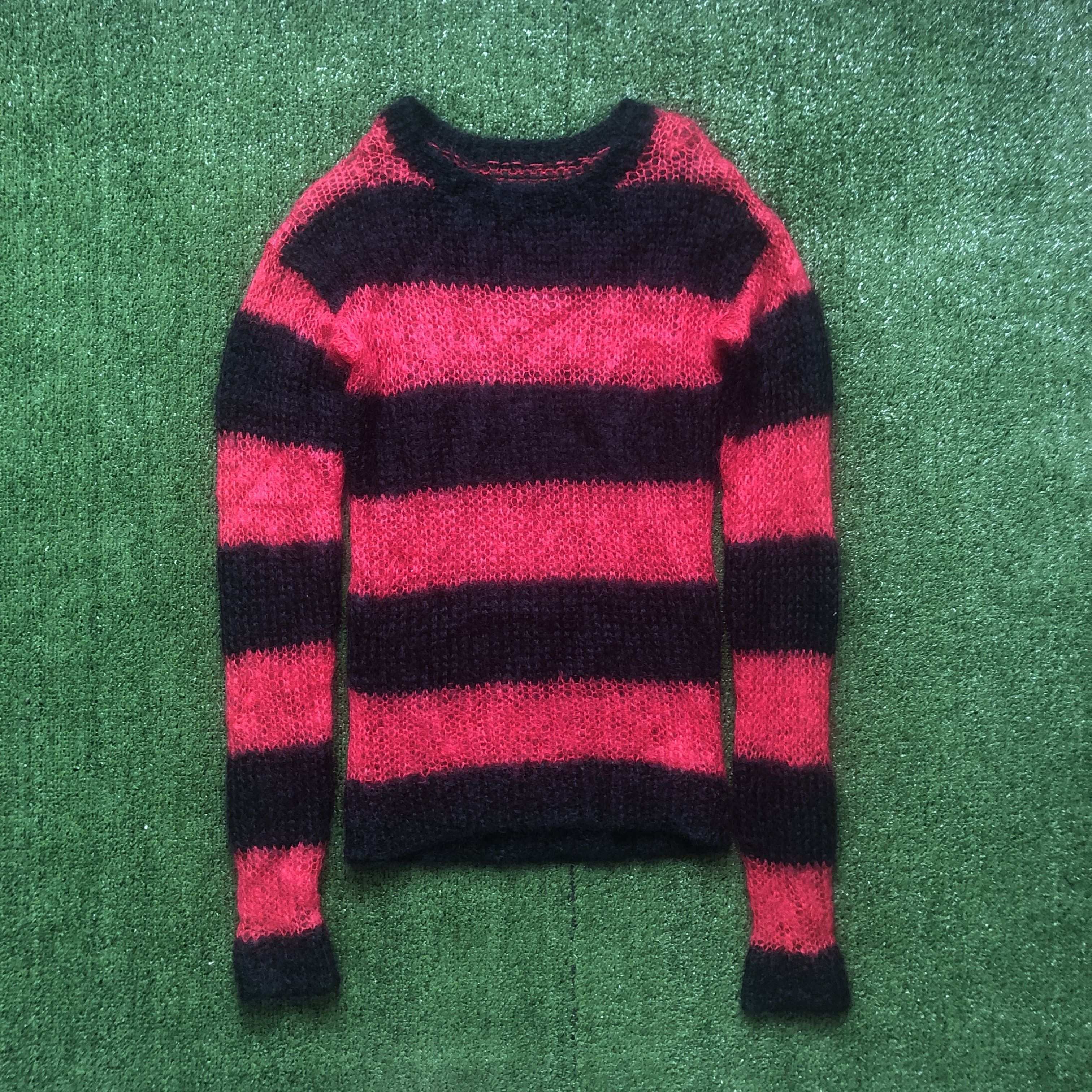 Japanese Brand Sexy Dynamite Chaos London Knitted Mohair Skinny Jumper Size US S / EU 44-46 / 1 - 1 Thumbnail