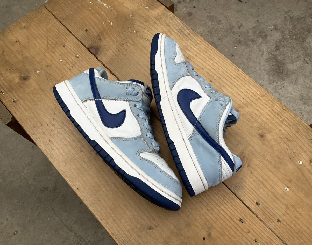 Nike × Vintage 🔥 Rare Nike Dunk Low Pro Ice Blue | Blue Ribbon-White WS Size US 7 / EU 40 - 19 Thumbnail