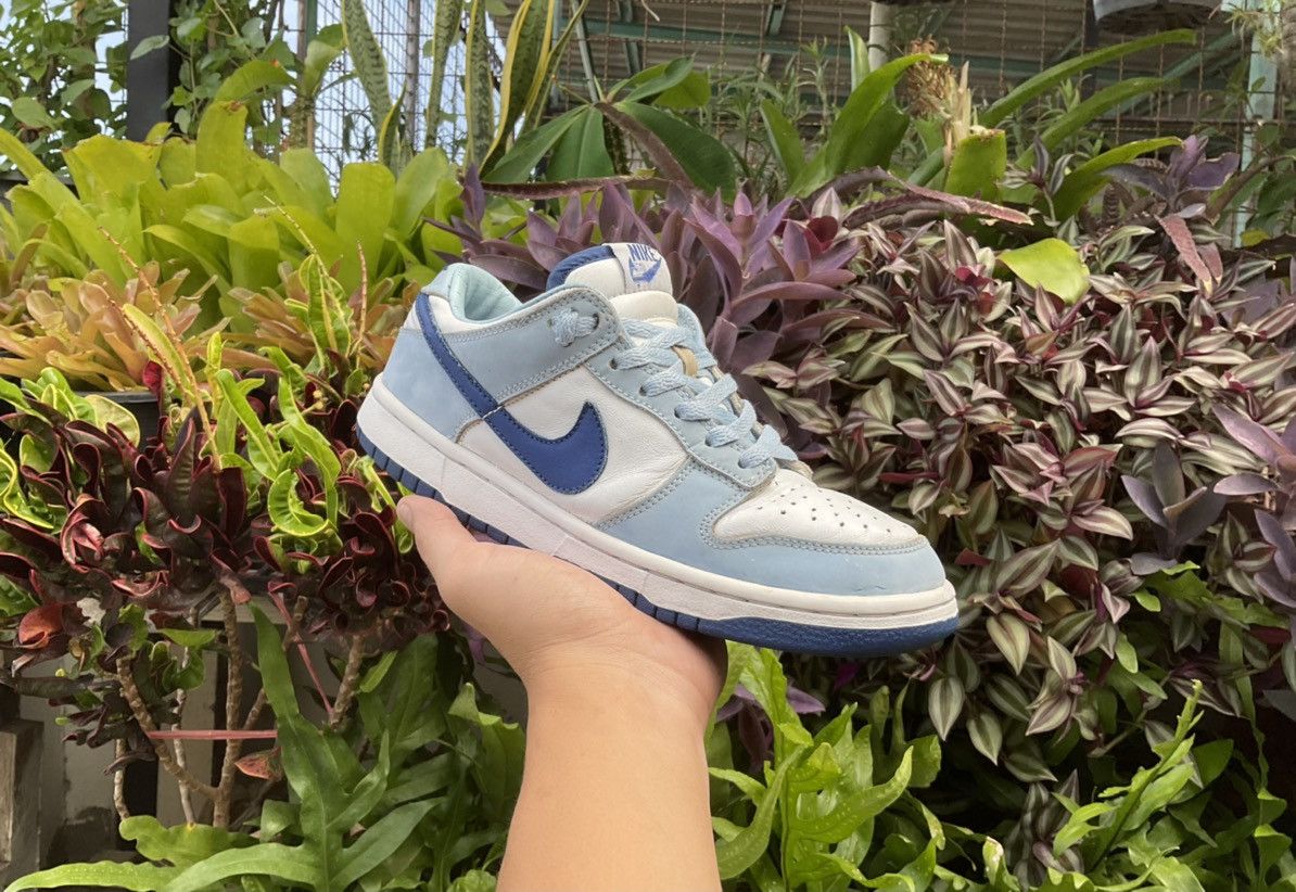 🔥 Rare Nike Dunk Low Pro Ice Blue Blue Ribbon-White WS