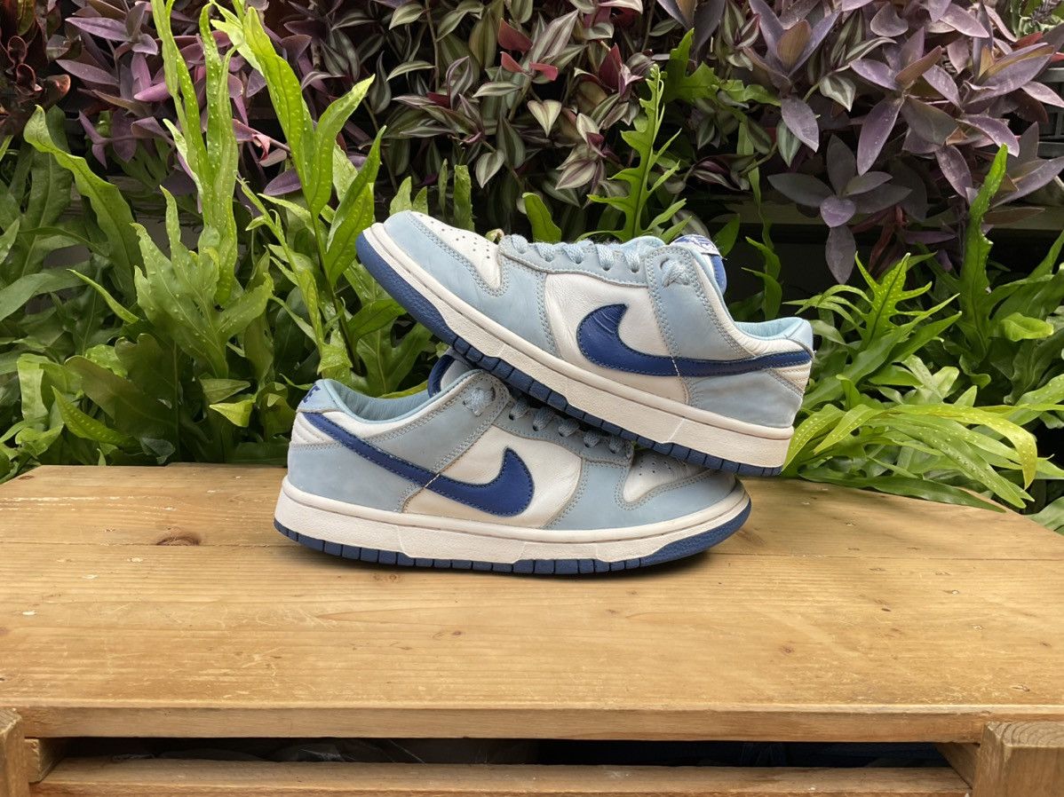Nike × Vintage 🔥 Rare Nike Dunk Low Pro Ice Blue | Blue Ribbon-White WS Size US 7 / EU 40 - 3 Thumbnail