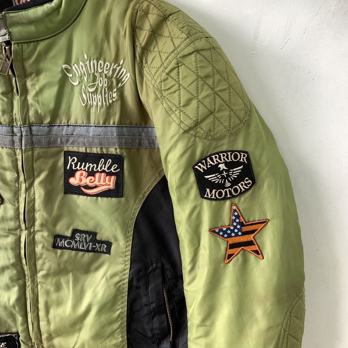 Japanese Brand Rumble Shotgun Roads Racing Patches Bikers Padded Jacket Size US L / EU 52-54 / 3 - 2 Thumbnail