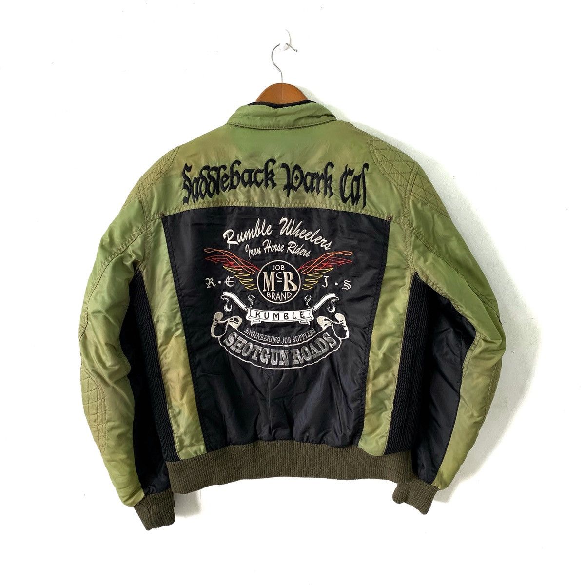 Japanese Brand Rumble Shotgun Roads Racing Patches Bikers Padded Jacket Size US L / EU 52-54 / 3 - 6 Thumbnail