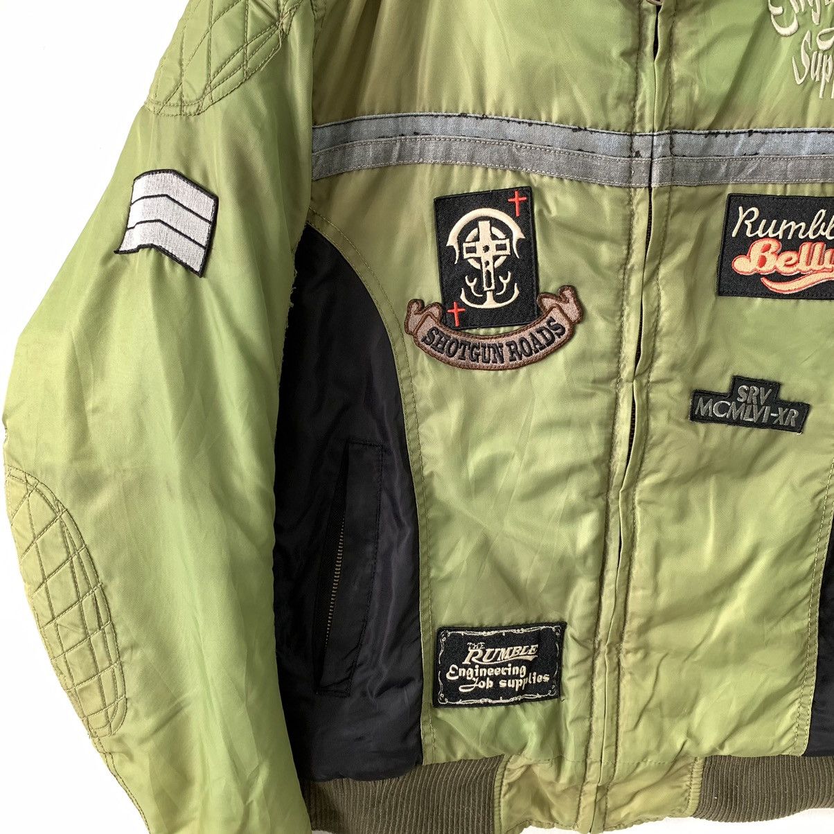 Japanese Brand Rumble Shotgun Roads Racing Patches Bikers Padded Jacket Size US L / EU 52-54 / 3 - 3 Thumbnail