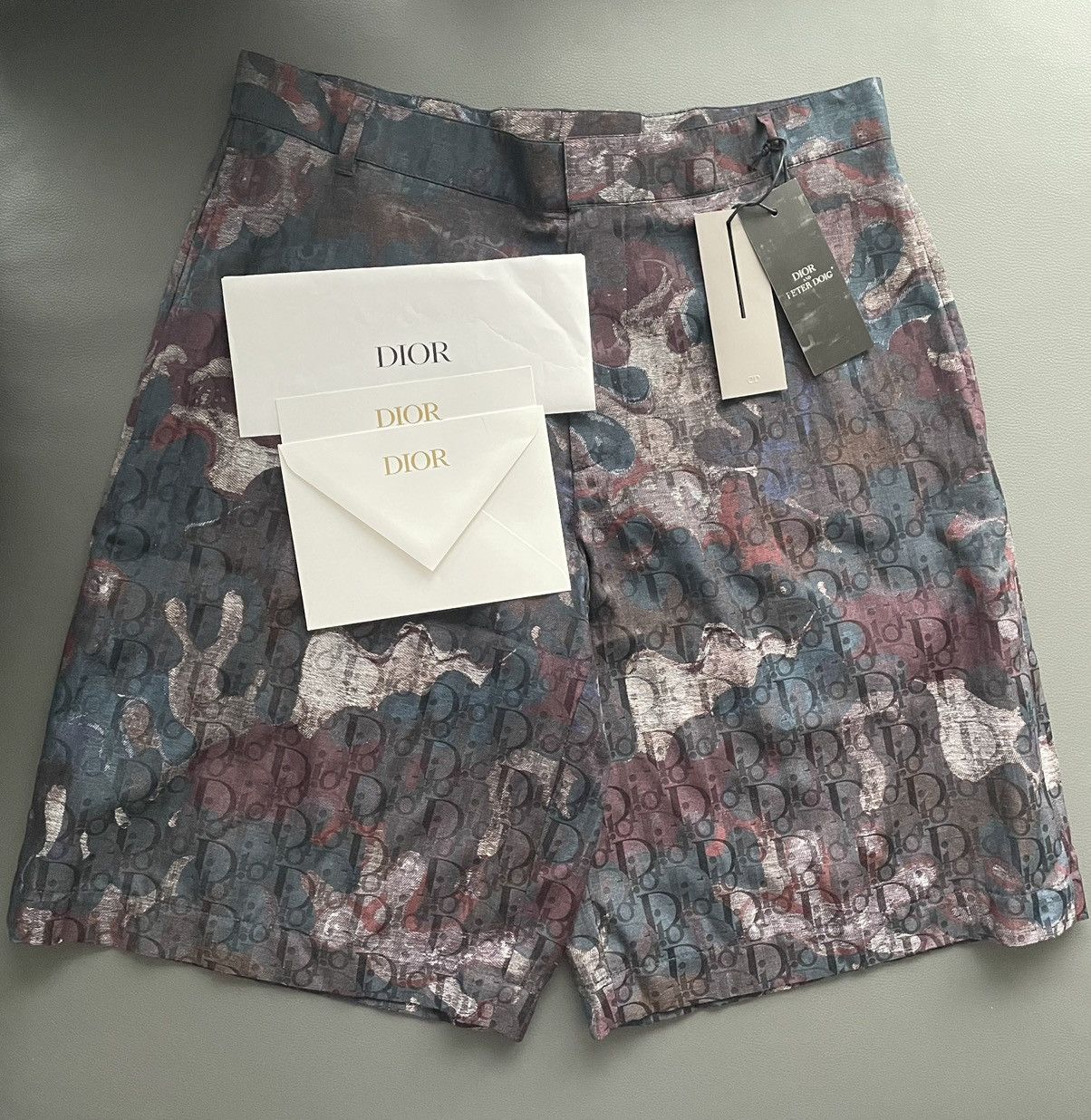 Dior Sold Out Rare Dior x Peter Doig Super Runway Oblique Shorts Size US 32 / EU 48 - 1 Thumbnail