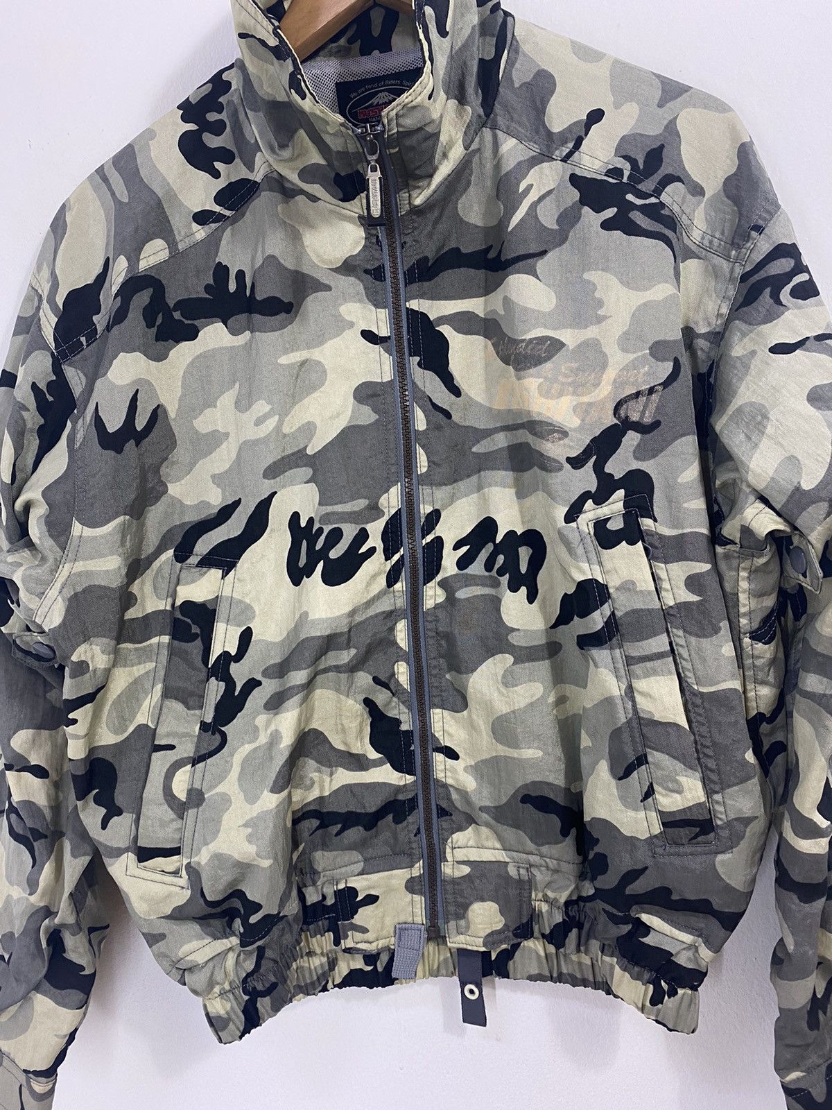 Sports Specialties Vintage Kushitani Windbreakers Jacket Camouflage Design Size US M / EU 48-50 / 2 - 4 Thumbnail
