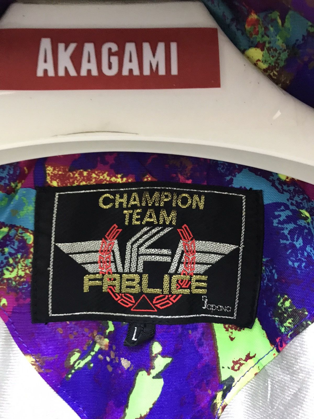 Japanese Brand Fablice Vtg 90s Ski Jacket Neon Multi Colour Size US L / EU 52-54 / 3 - 6 Thumbnail