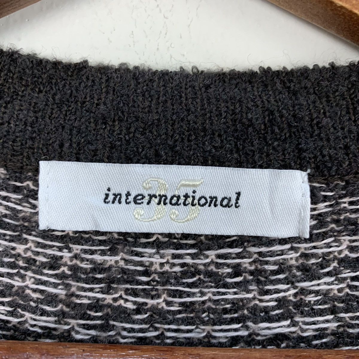 Designer × Homespun Knitwear INTERNATIONAL Houndtooth Wool Multipocket Knitwear Cardigan Size S / US 4 / IT 40 - 17 Thumbnail