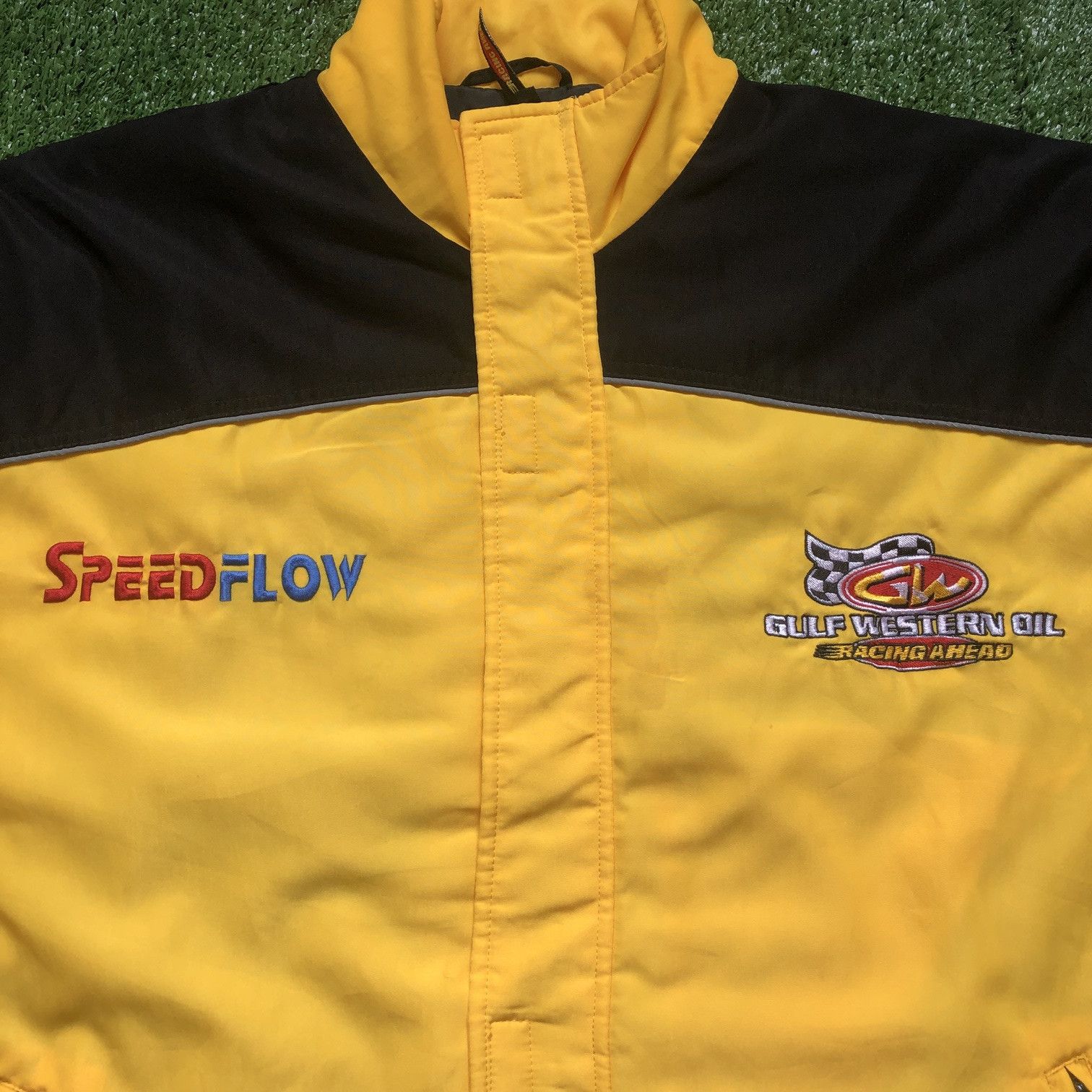 Vintage VTG Gulf Western Oil Embrodered Zipper Coach Jacket Size US XL / EU 56 / 4 - 5 Thumbnail