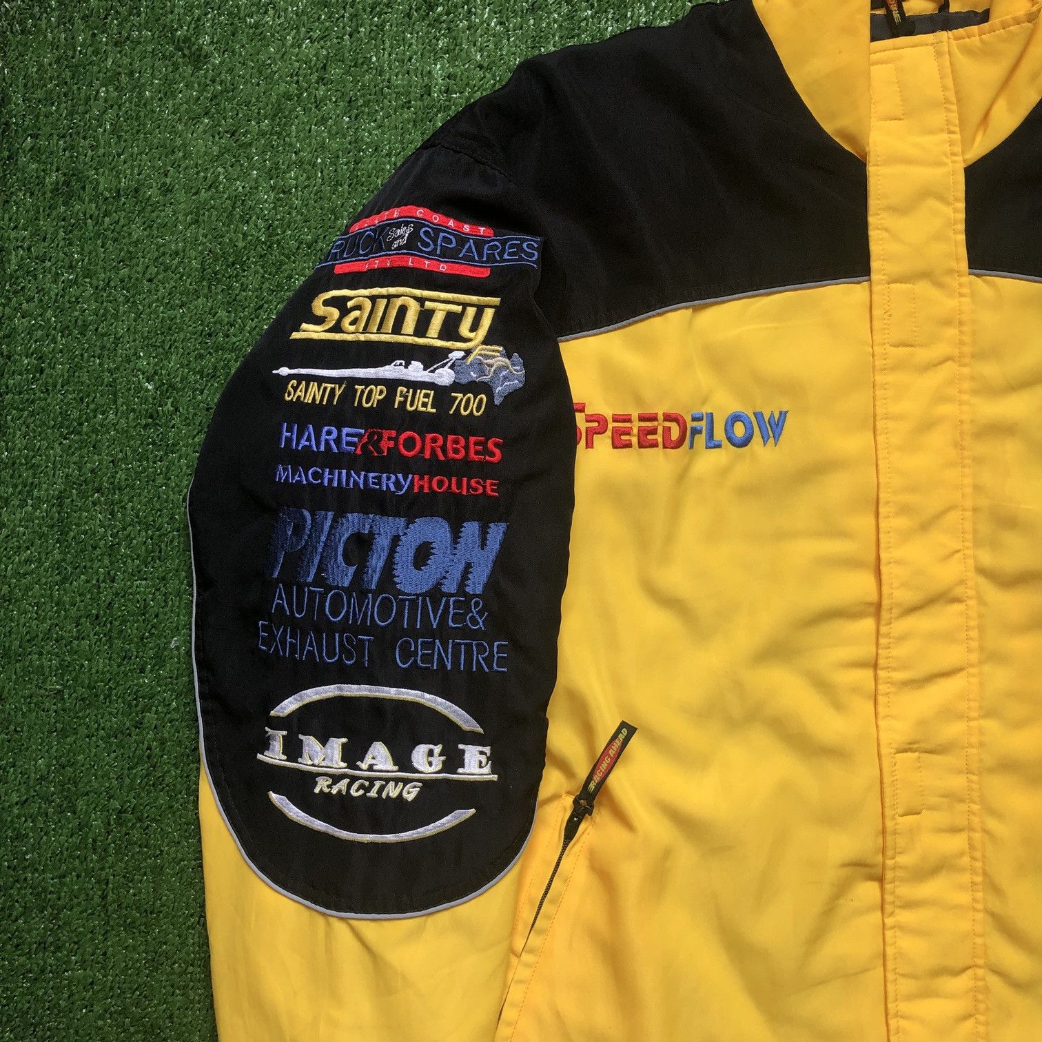 Vintage VTG Gulf Western Oil Embrodered Zipper Coach Jacket Size US XL / EU 56 / 4 - 4 Thumbnail