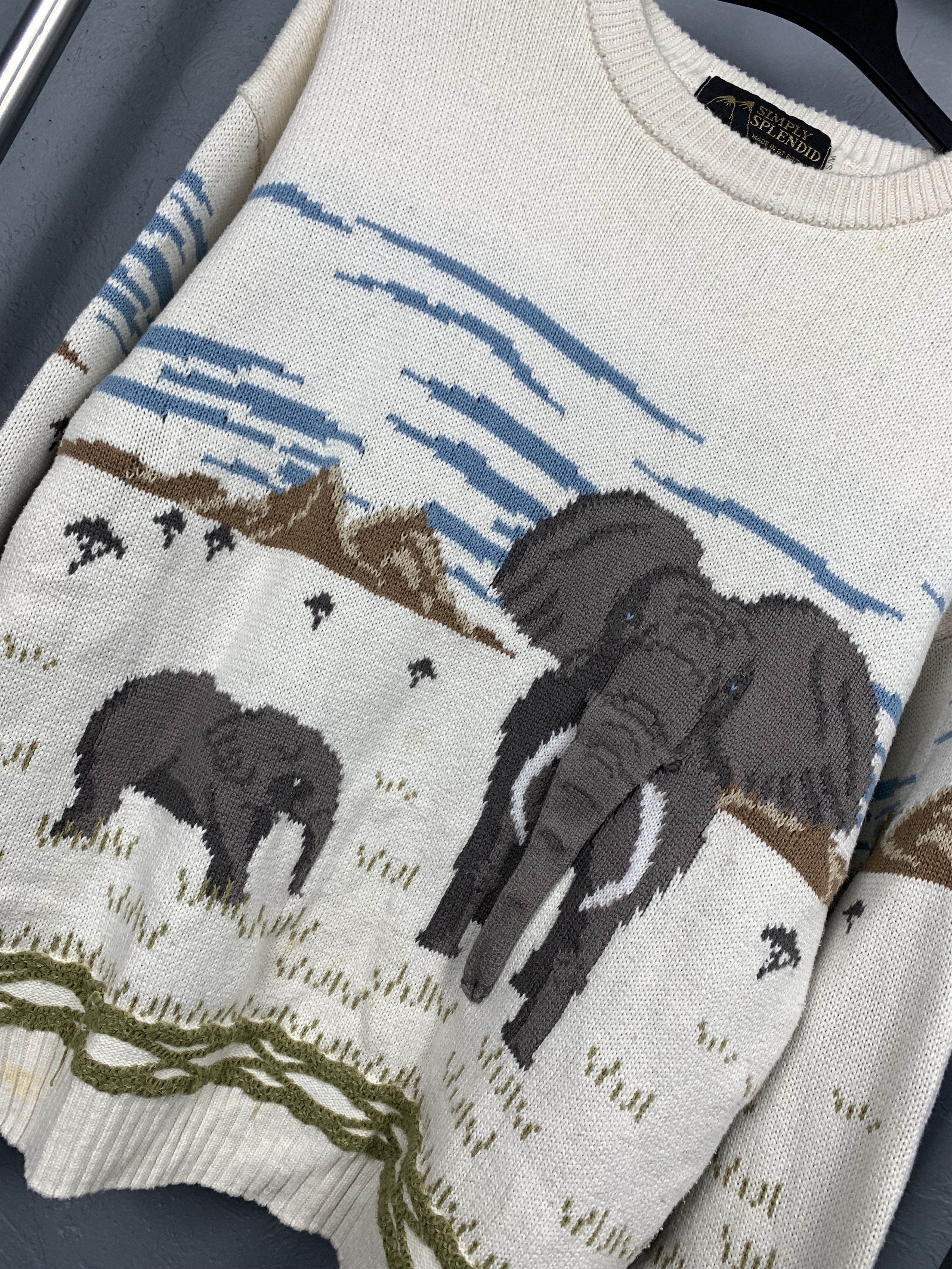 Vintage Vintage Sweater Animal Print Elephant Size US S / EU 44-46 / 1 - 2 Thumbnail