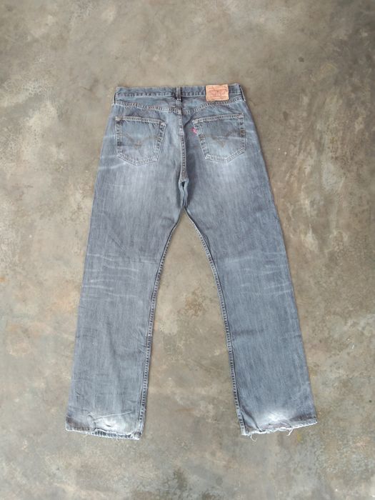 Vintage Vintage Levi's 501 Grey Distressed Jeans 33x32 | Grailed