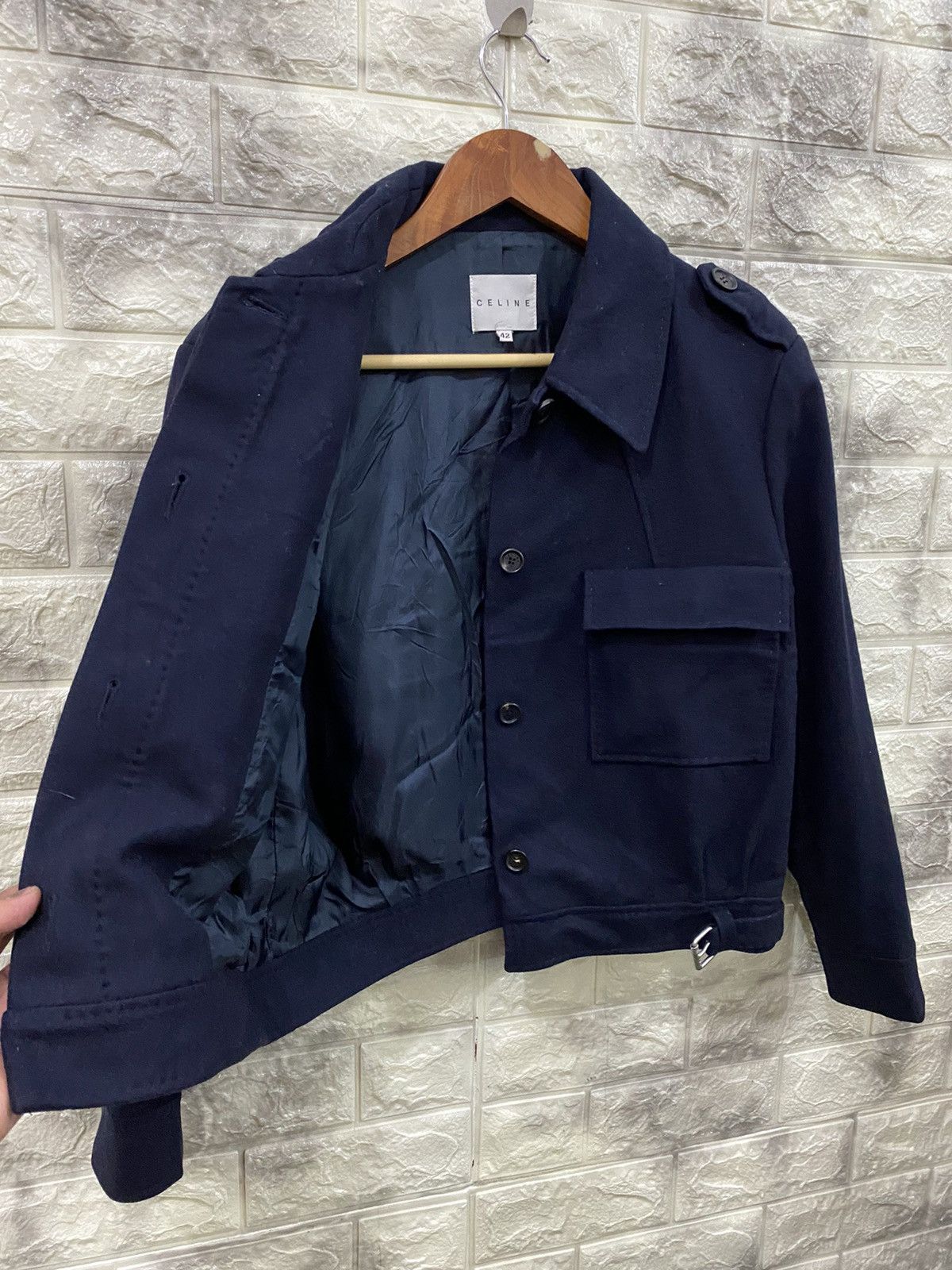 Celine Celine Modele Depose Cashmere & Wool Jacket Size M / US 6-8 / IT 42-44 - 7 Thumbnail