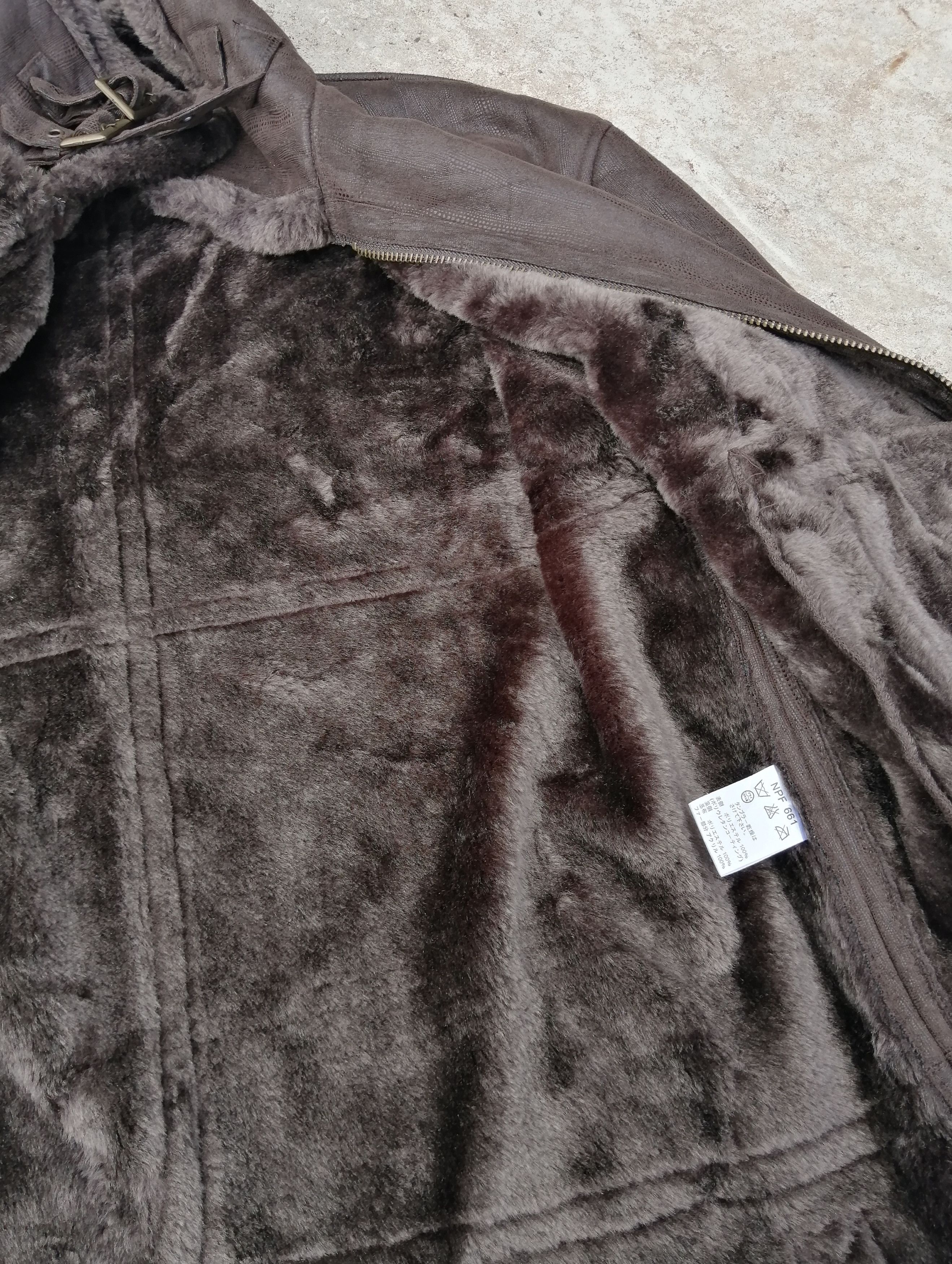 If Six Was Nine Kansai Jeans Shearling Jacket Size US L / EU 52-54 / 3 - 7 Thumbnail