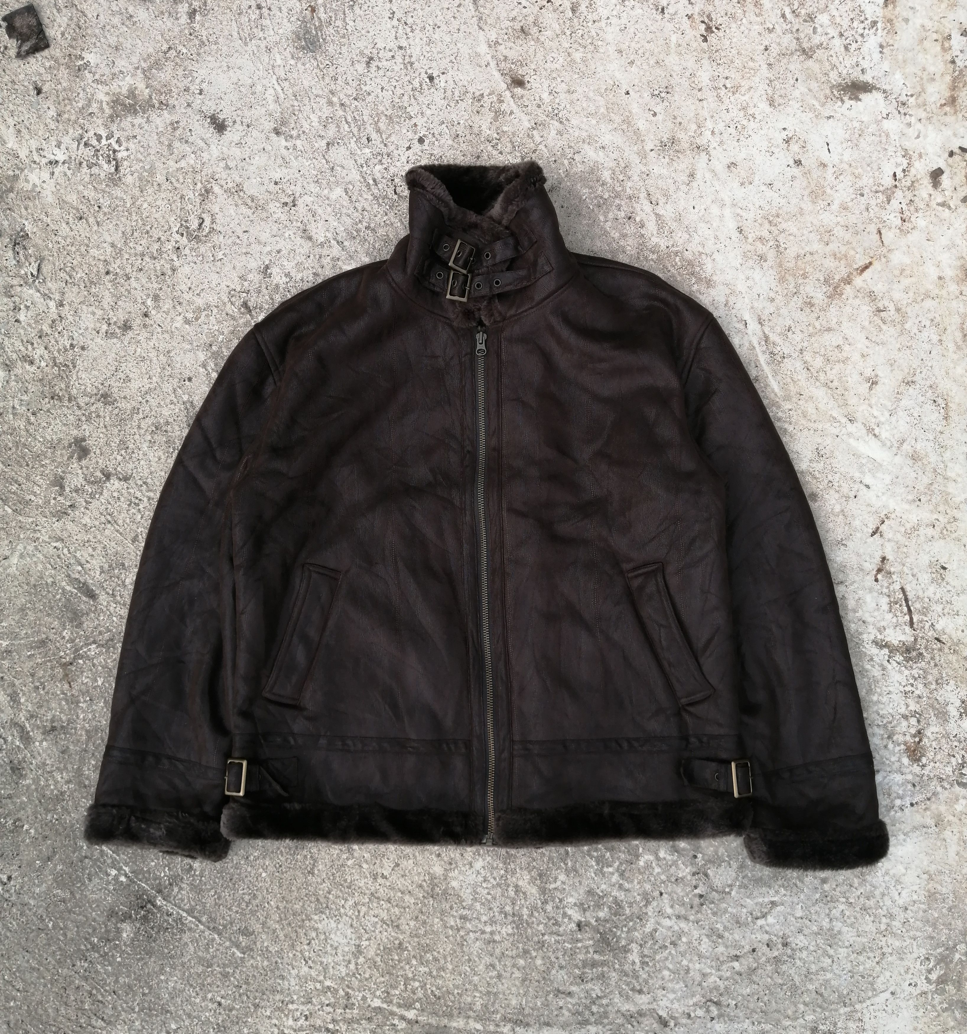 image of Kansai Yamamoto Kansai Jeans Shearling Jacket in Brown, Men's (Size Large)