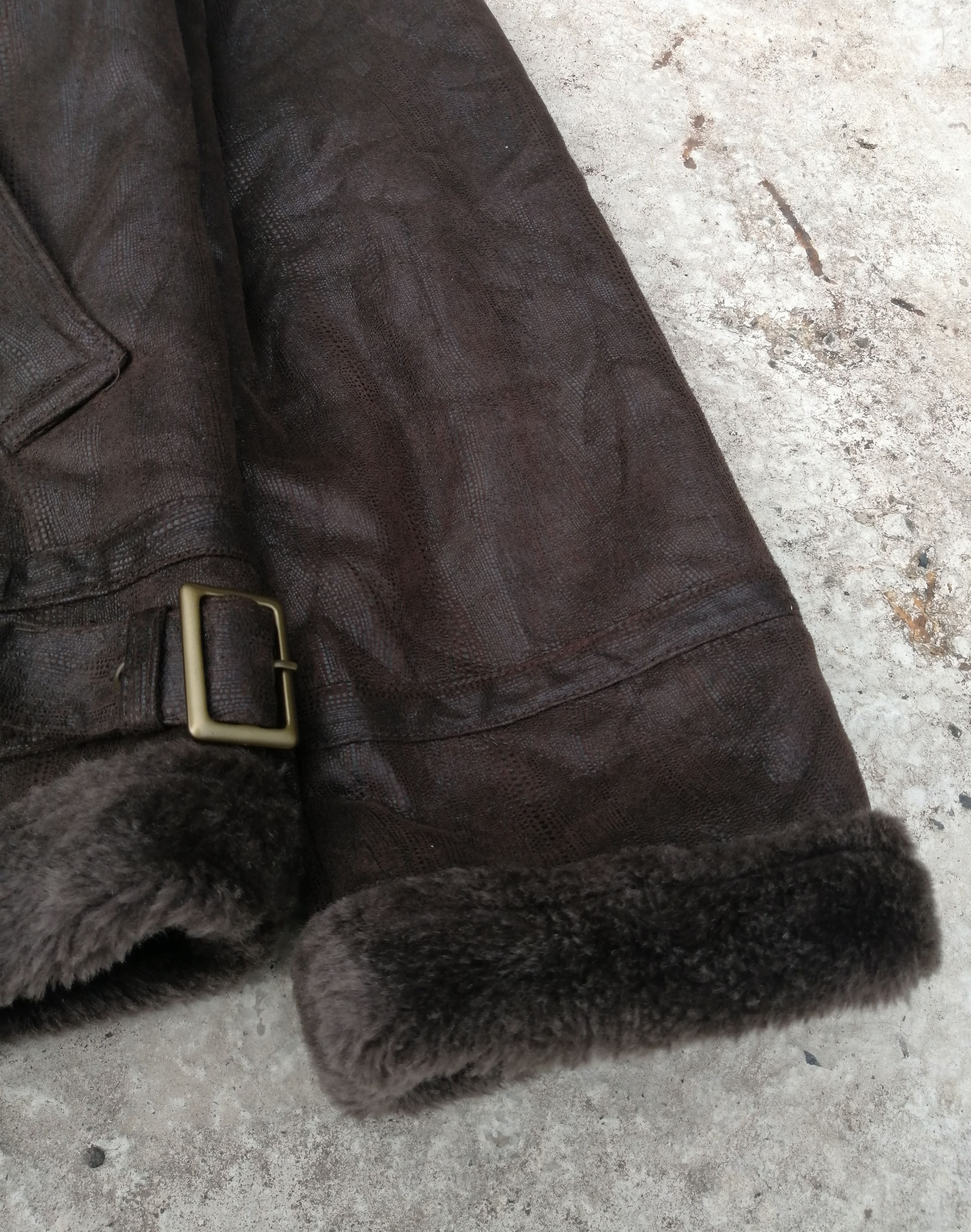 If Six Was Nine Kansai Jeans Shearling Jacket Size US L / EU 52-54 / 3 - 3 Thumbnail