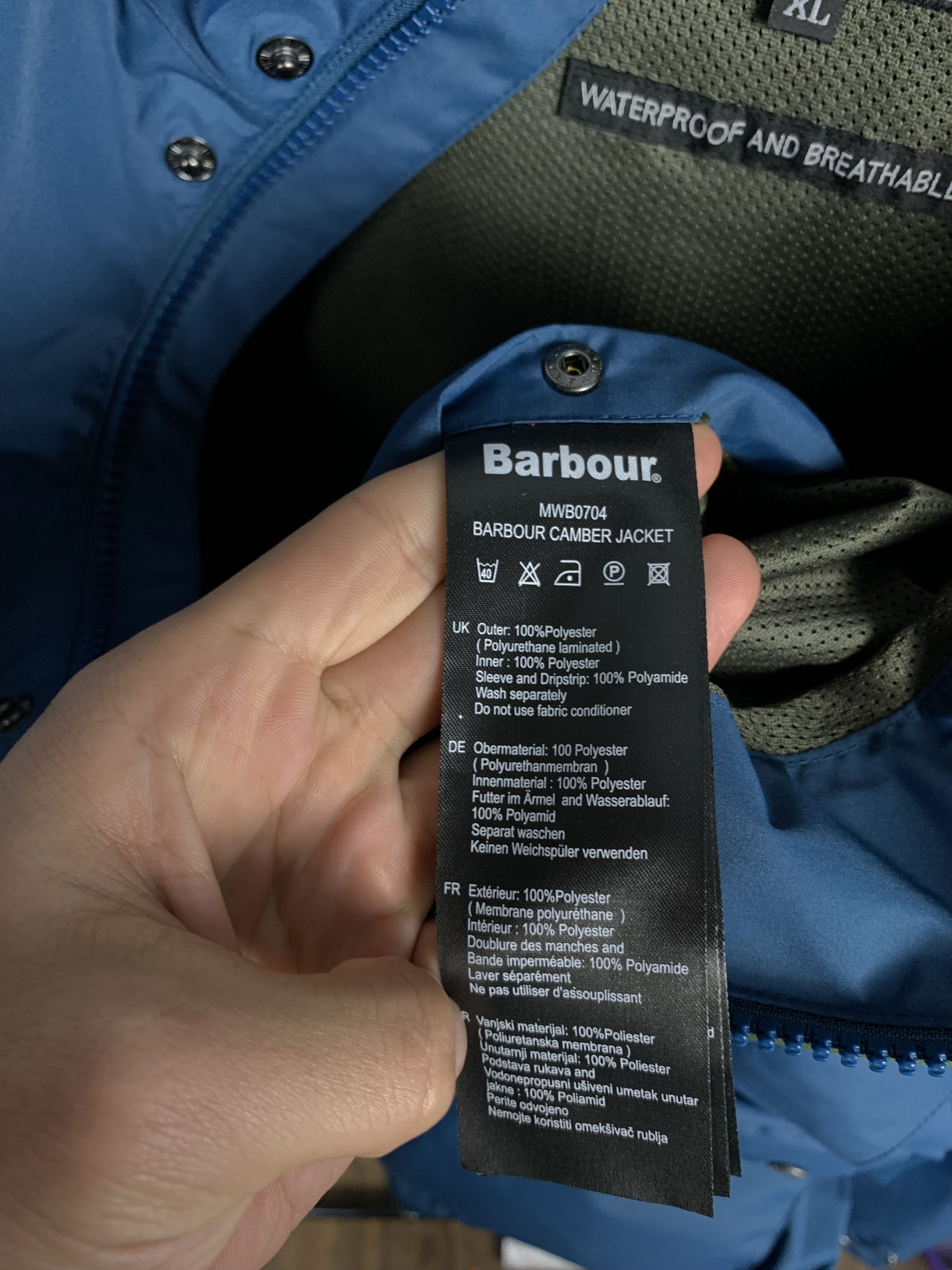 Barbour × Vintage Barbour Camber Vintage Waterproof Mens Light Jacket Size US XL / EU 56 / 4 - 5 Thumbnail