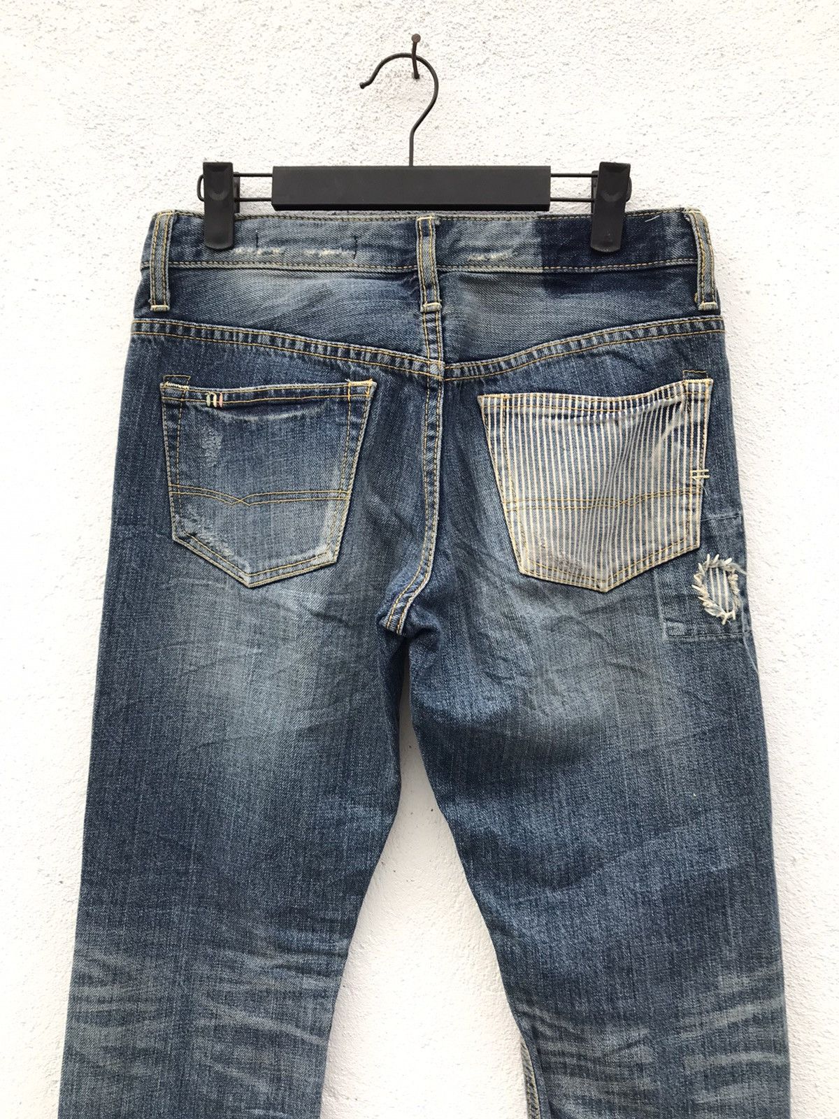 Japanese Brand Japan Brand BRP Patchwork Distressed Denim Jeans Size US 28 / EU 44 - 6 Thumbnail