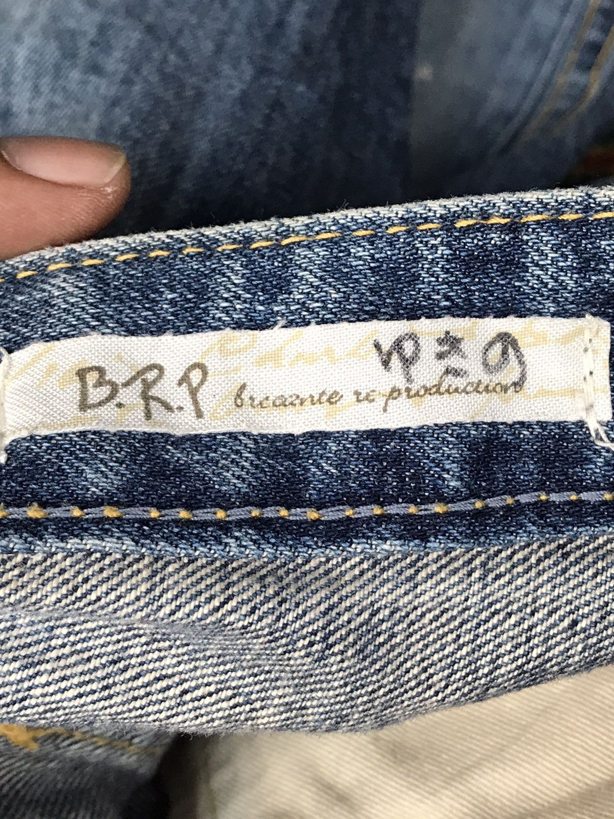 Japanese Brand Japan Brand BRP Patchwork Distressed Denim Jeans Size US 28 / EU 44 - 10 Thumbnail