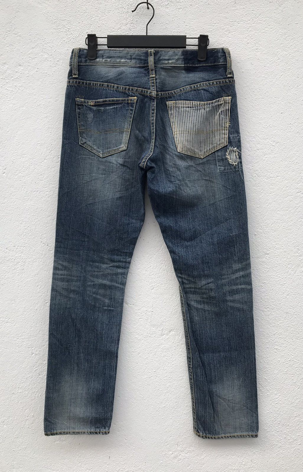 Japanese Brand Japan Brand BRP Patchwork Distressed Denim Jeans Size US 28 / EU 44 - 5 Thumbnail