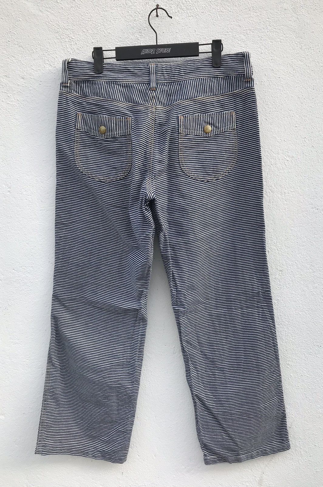 Japanese Brand GU Drawstring Hickory Stripe Pant Size US 34 / EU 50 - 5 Thumbnail