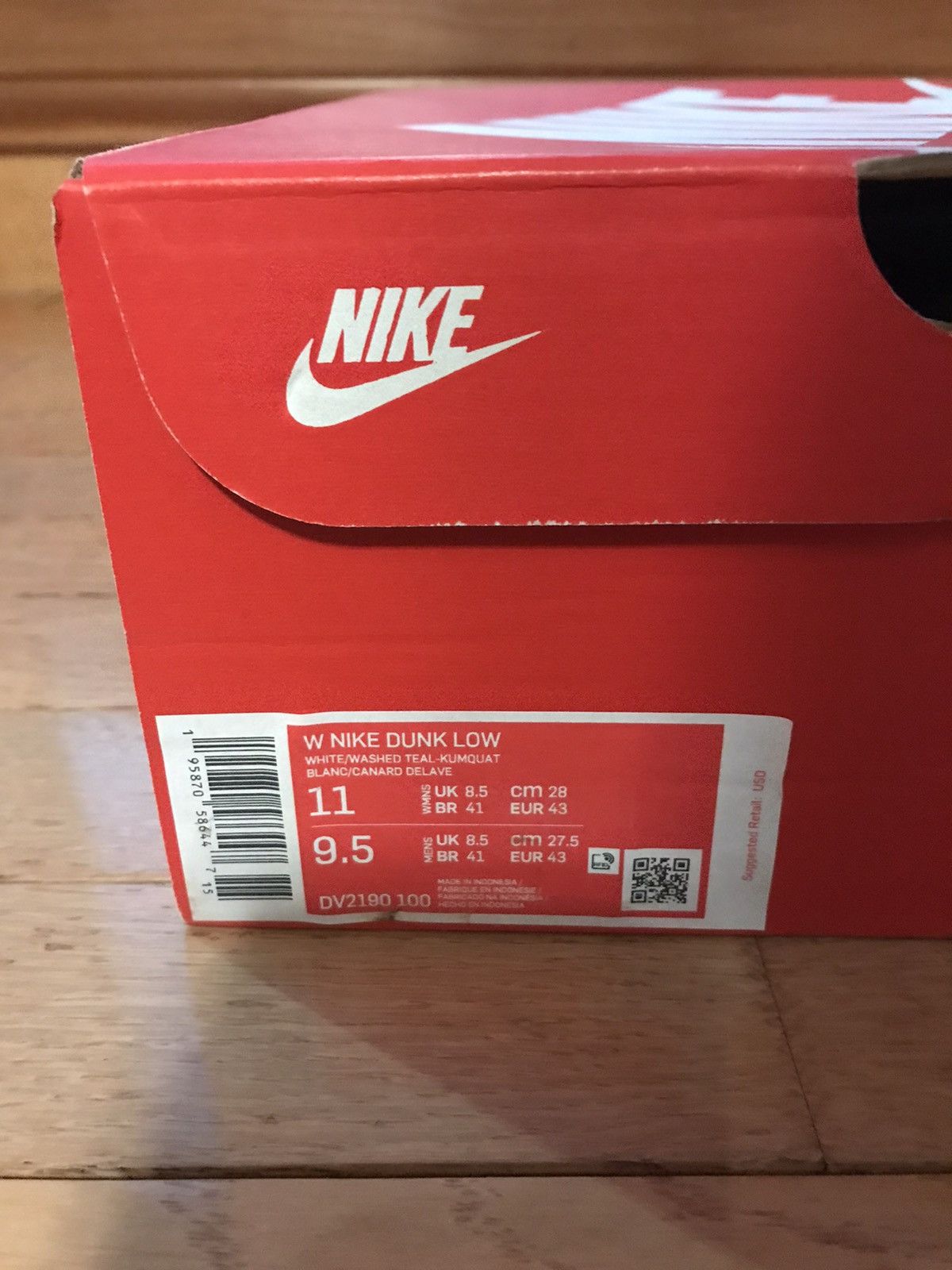 Nike Woman’s Nike dunk low teal zeal size 11 Size US 11 / IT 41 - 5 Thumbnail