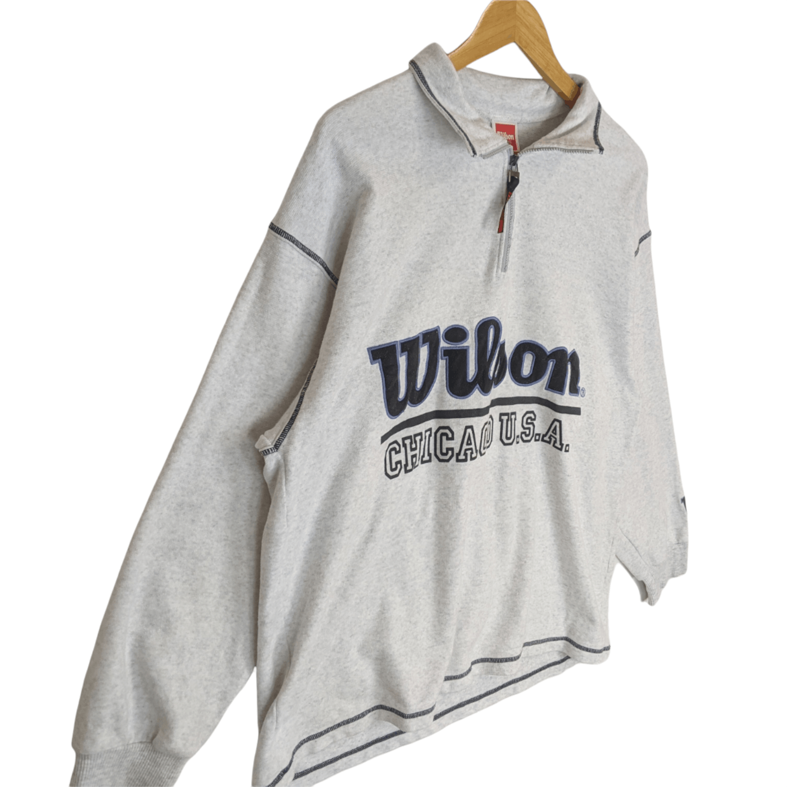 Wilson WILSON Big Spell Out Rap Hip Hop Jumper Sweatshirt Size US L / EU 52-54 / 3 - 3 Thumbnail