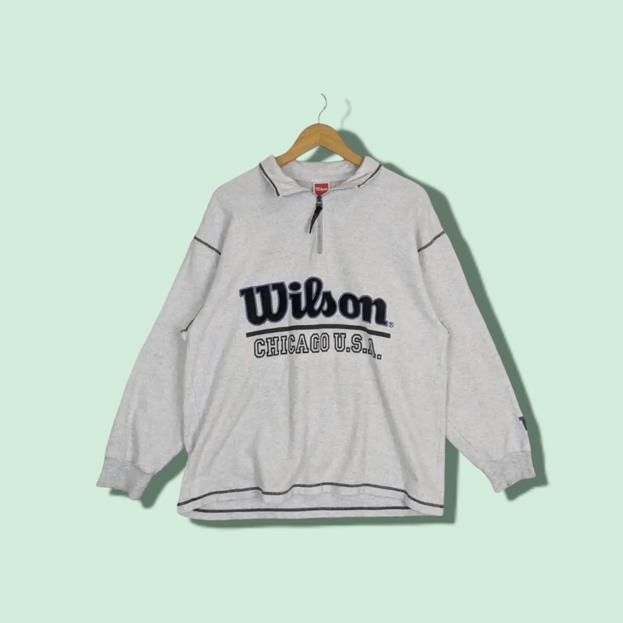 Wilson WILSON Big Spell Out Rap Hip Hop Jumper Sweatshirt Size US L / EU 52-54 / 3 - 1 Thumbnail