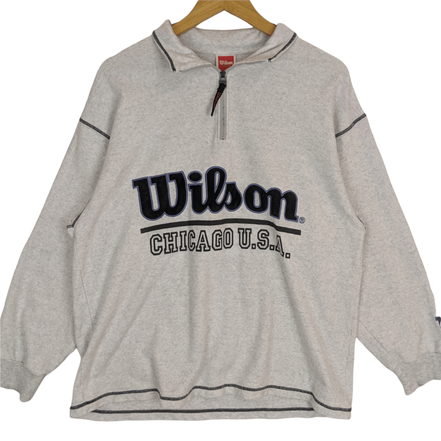 Wilson WILSON Big Spell Out Rap Hip Hop Jumper Sweatshirt Size US L / EU 52-54 / 3 - 2 Thumbnail