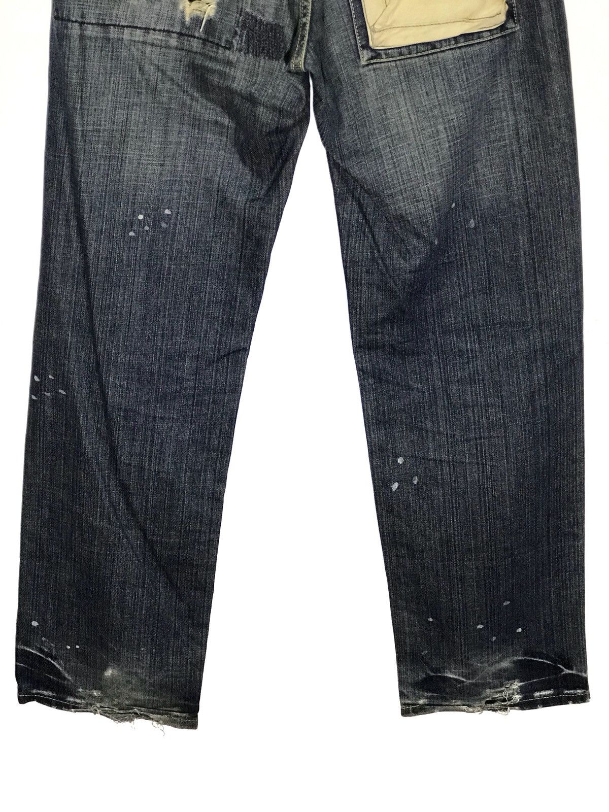 Japanese Brand Flash Report Distressed Rip Splattered Paint Jeans Size US 30 / EU 46 - 5 Thumbnail