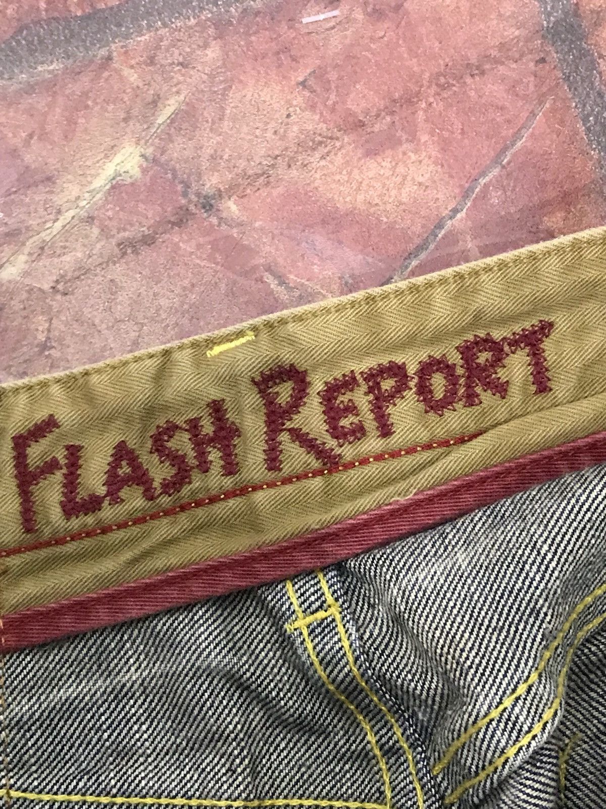 Japanese Brand Flash Report Distressed Rip Splattered Paint Jeans Size US 30 / EU 46 - 10 Thumbnail