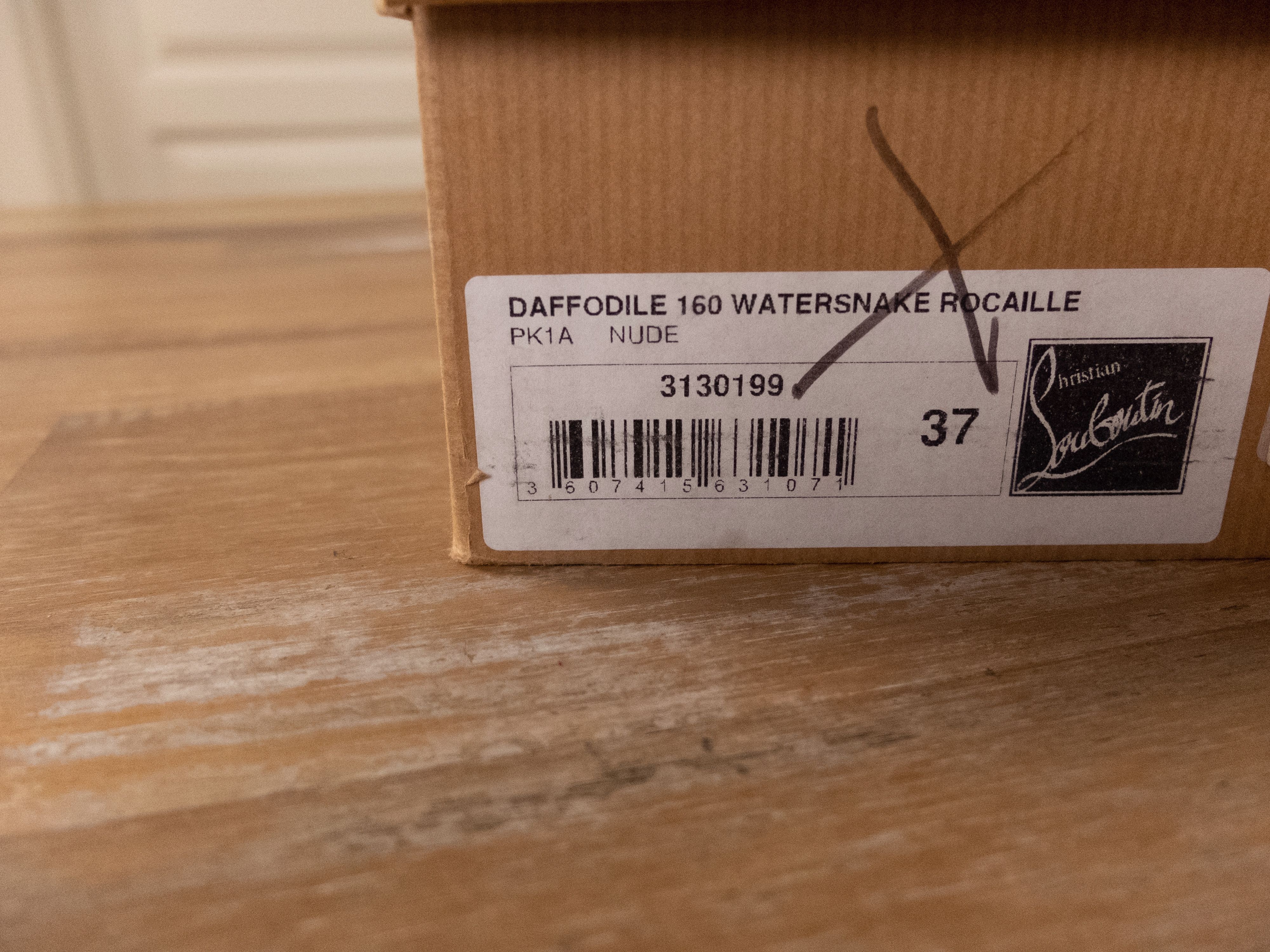 Christian Louboutin CHRISTIAN LOUBOUTIN Daffodile nude watersnake platform pumps Size US 7 / IT 37 - 14 Thumbnail