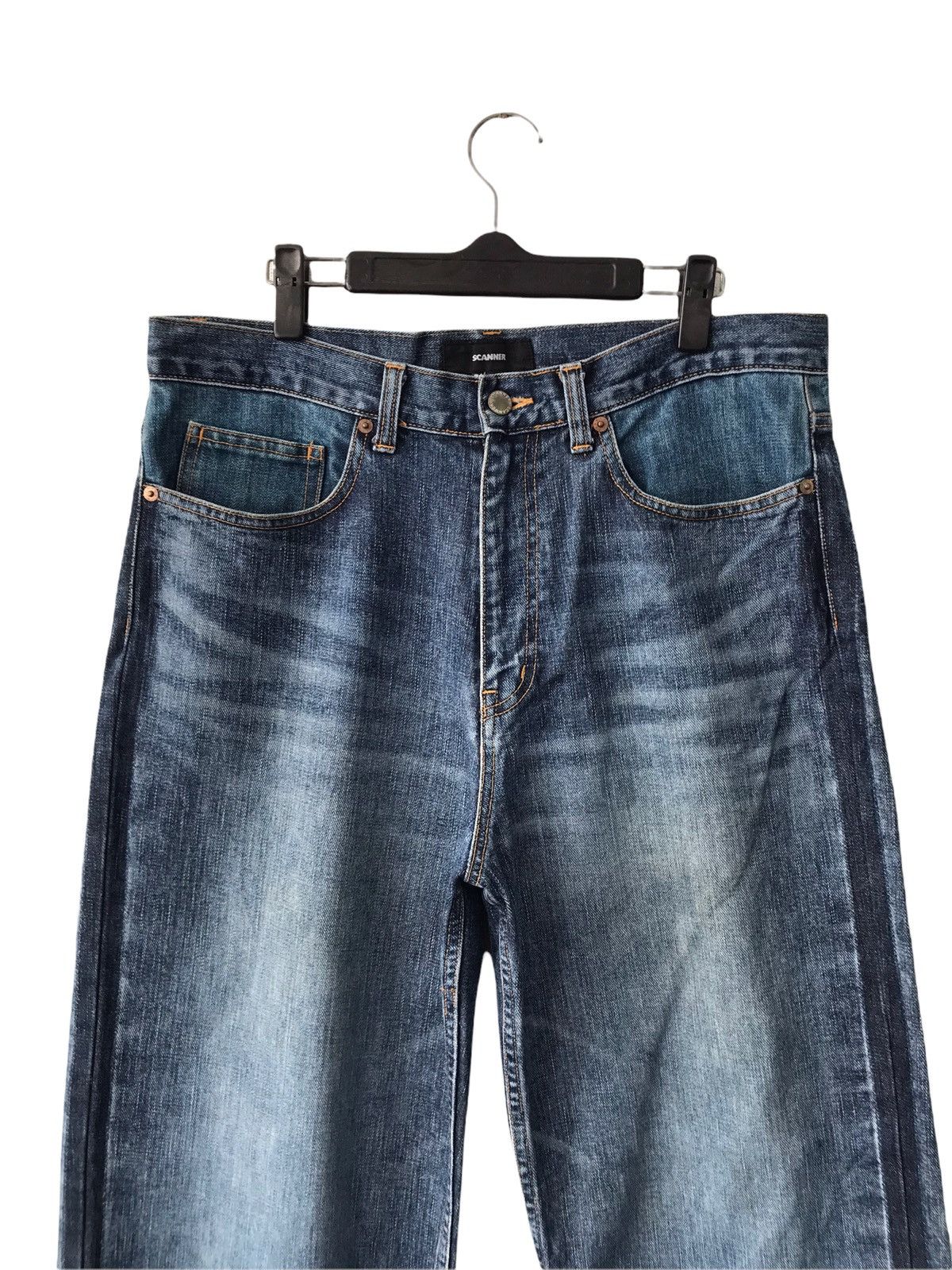 FDMTL SCANNER FUNDAMENTAL 03-04 Sided Two Tones Denim Jeans Size US 34 / EU 50 - 2 Thumbnail