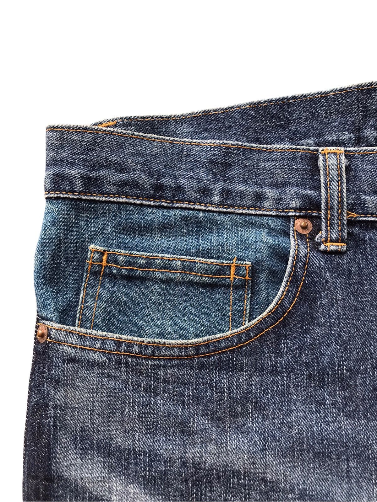 FDMTL SCANNER FUNDAMENTAL 03-04 Sided Two Tones Denim Jeans Size US 34 / EU 50 - 7 Thumbnail